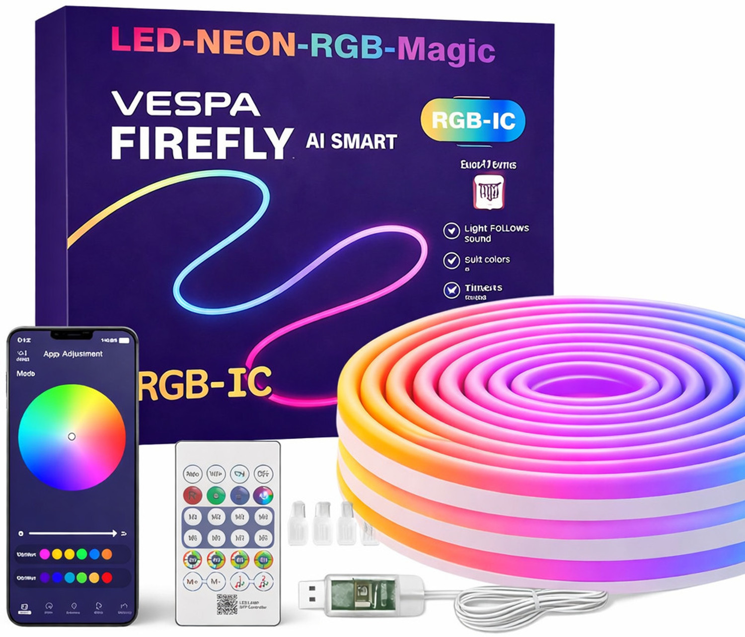 Image of AI SMART 5000 LEDs 5 m Multicolor Color Changing Strip Rice Lights
