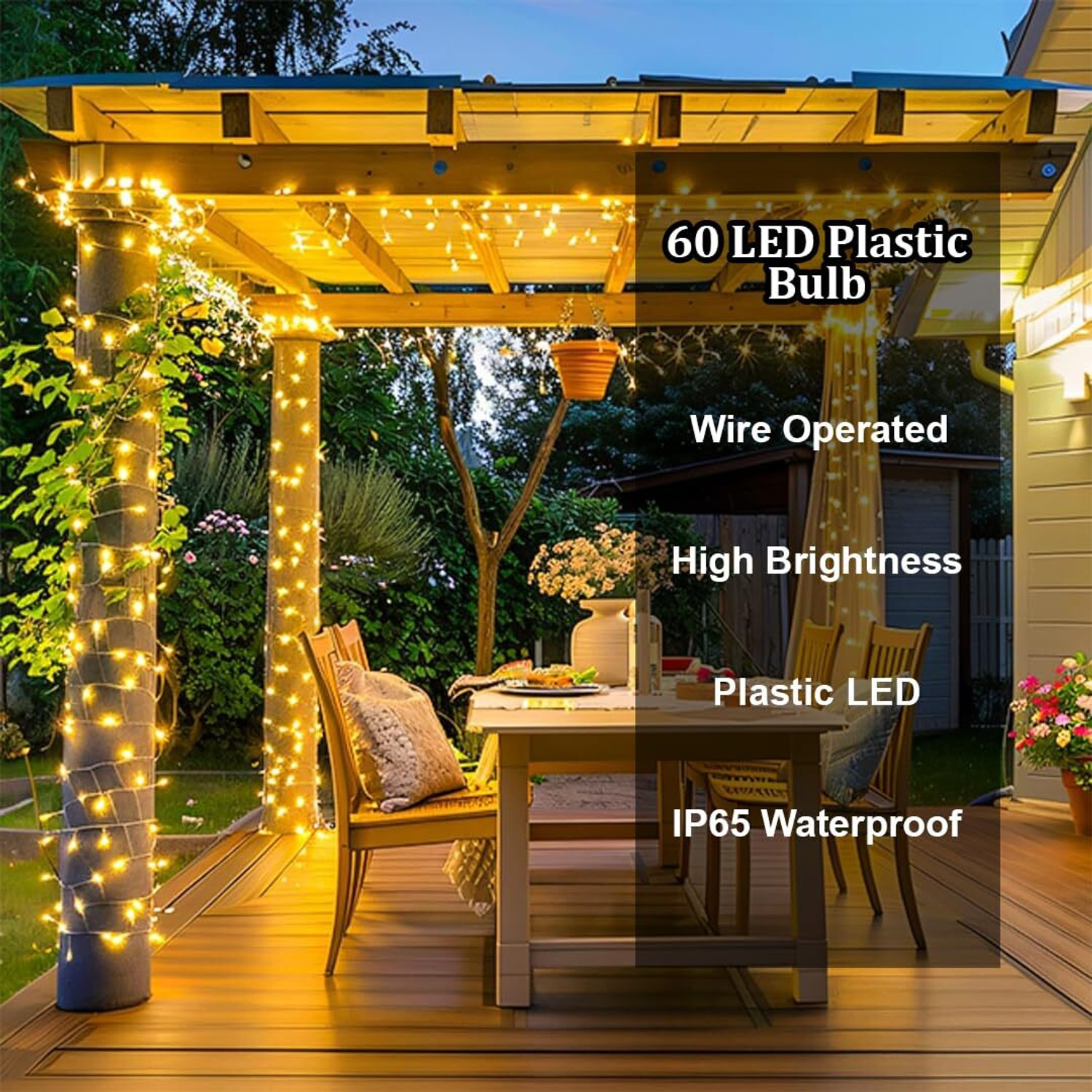 Image of FIZZYTECH 60 LEDs 20 m Multicolor Steady String Rice Lights