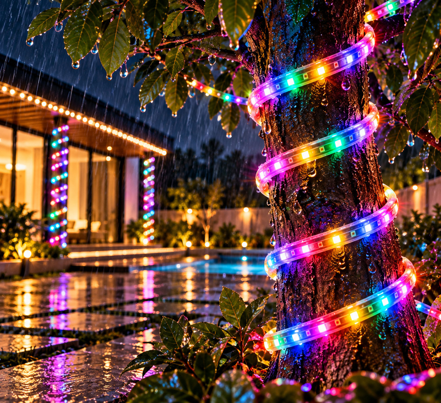 Image of AOZZO LIGHTS 1200 LEDs 10 m Multicolor Steady Strip Rice Lights (Pack of 1)