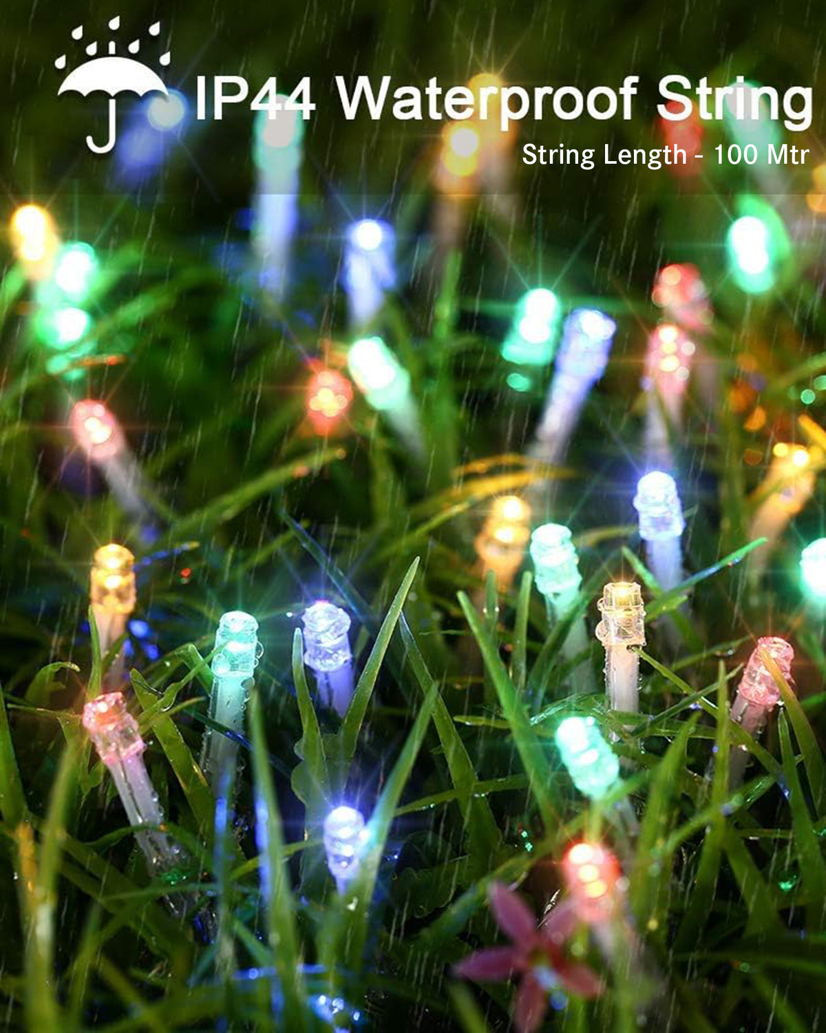 Image of Homesake 600 LEDs 100 m Multicolor Flickering Bulb Rice Lights