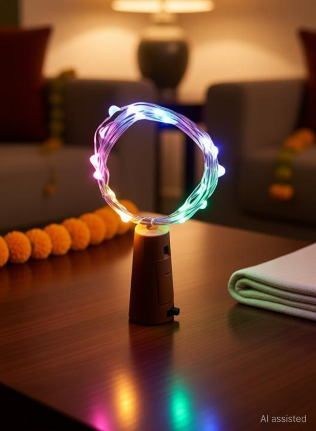 Image of sidhguru 20 LEDs 2 m Multicolor Flickering String Rice Lights