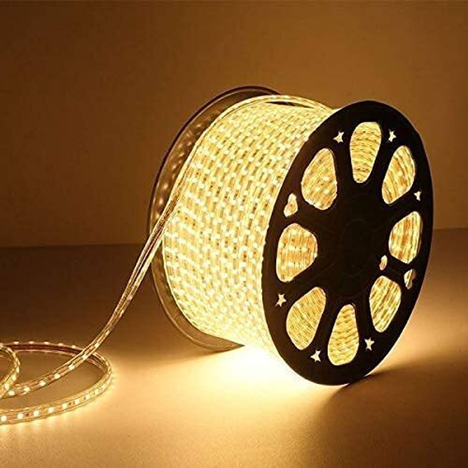 QUACE 20 LEDs 5 m Yellow Steady String Rice Lights (Pack of 1)