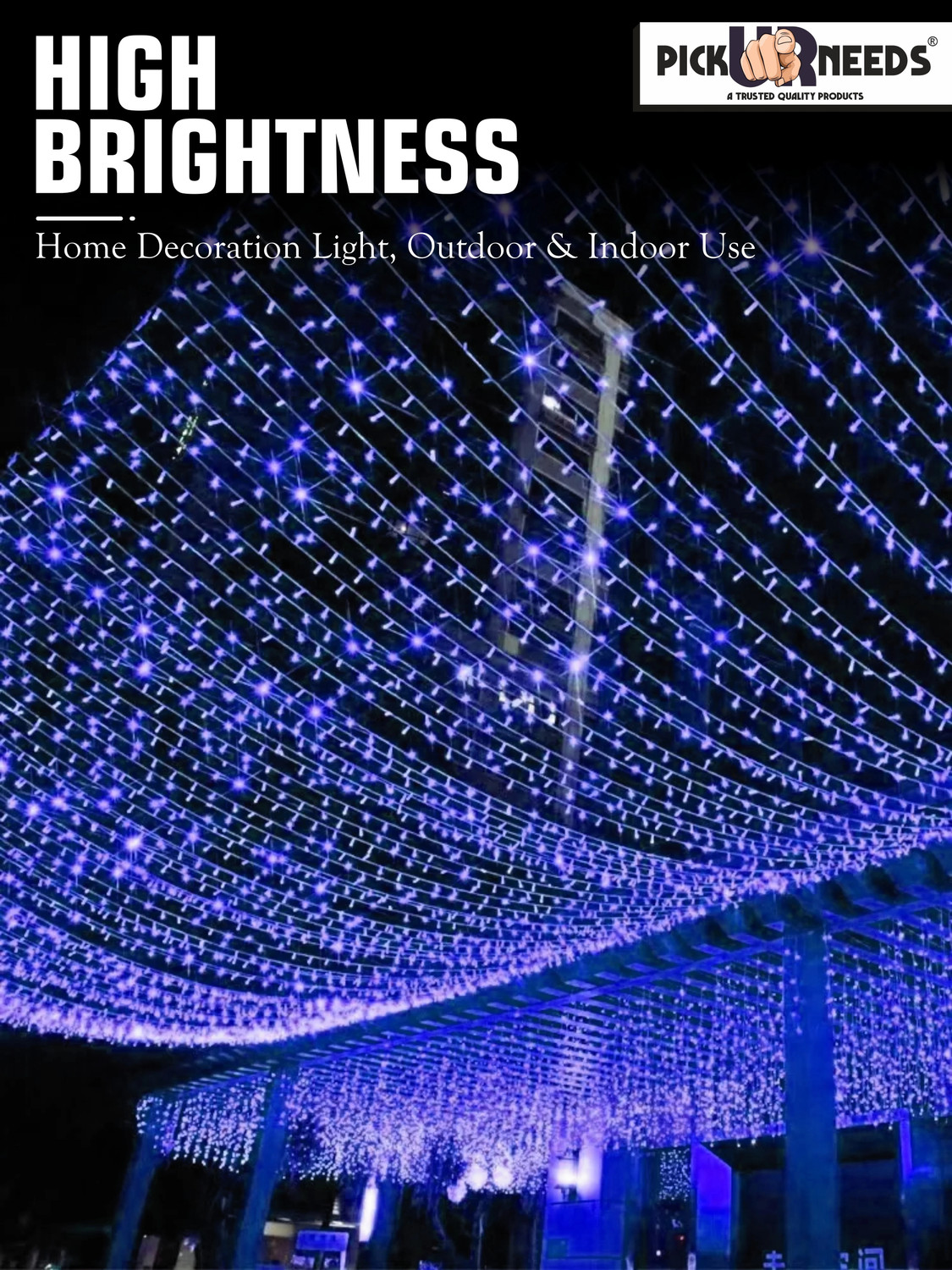 Image of Pick Ur Needs 60 LEDs 20 m Blue Steady String Rice Lights