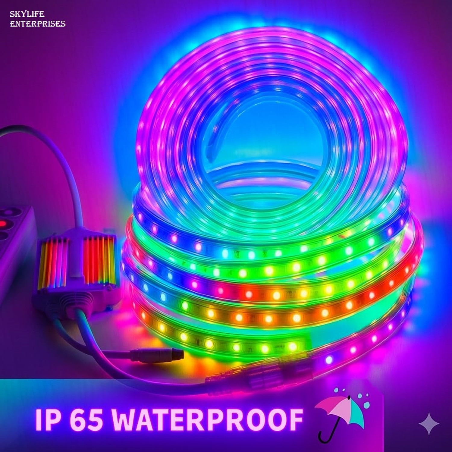 Image of AI SMART 1800 LEDs 25 m Transparent Steady, Color Changing String Rice Lights (Pack of 1)
