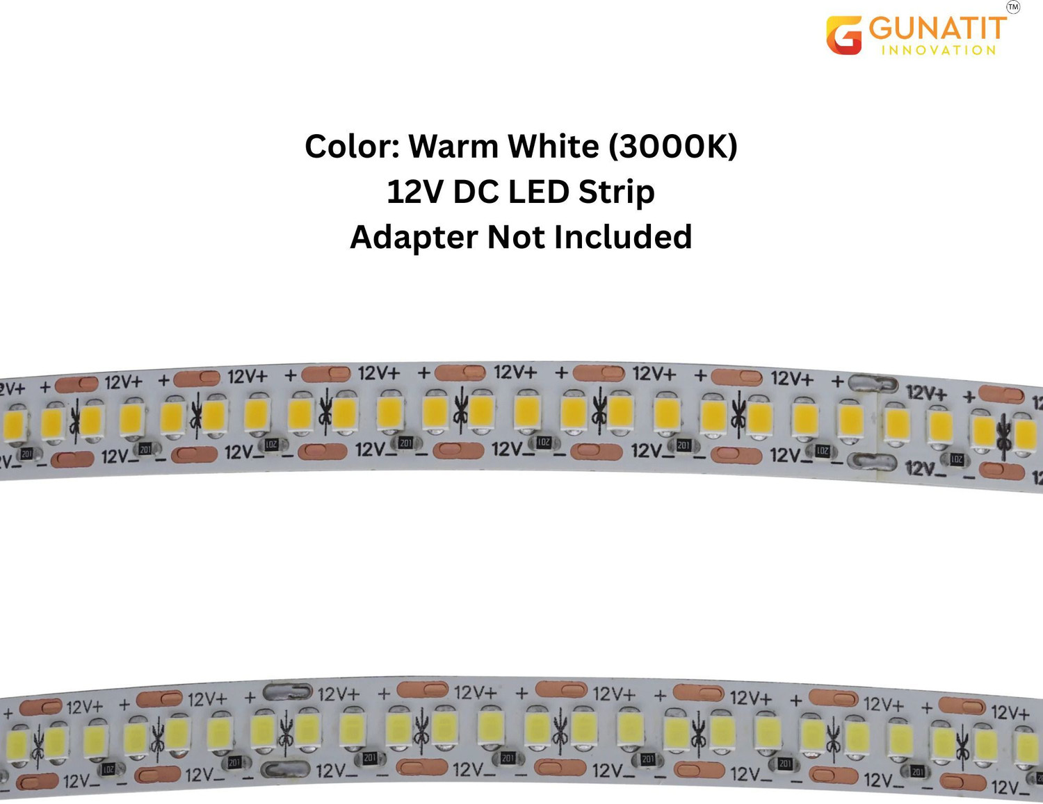 Image of GUNATIT INNOVATIONS 1200 LEDs 5 m Yellow, White Steady Strip Rice Lights