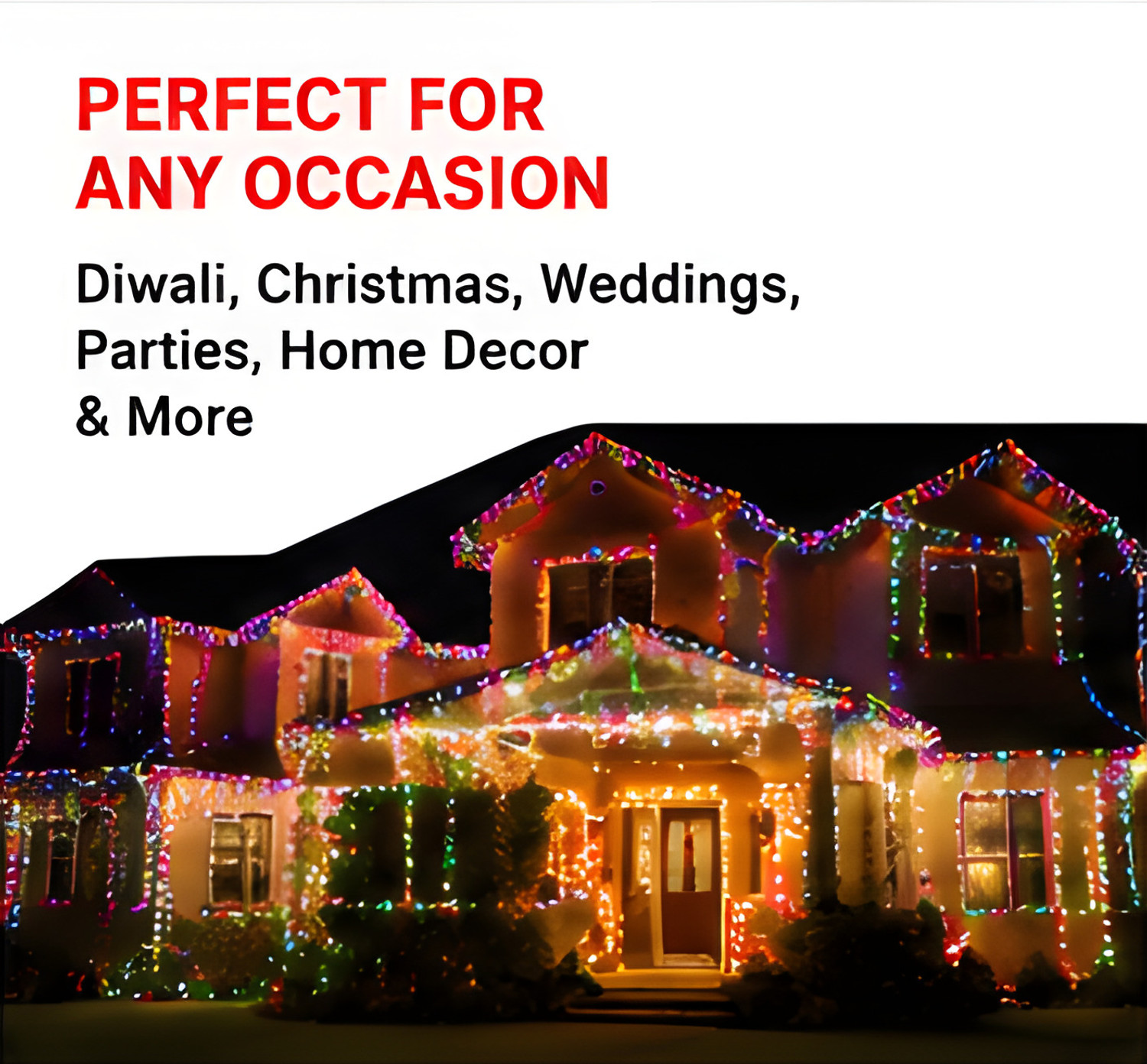 Image of Pari 250 LEDs 50 m Multicolor Color Changing, Flickering Strip Rice Lights