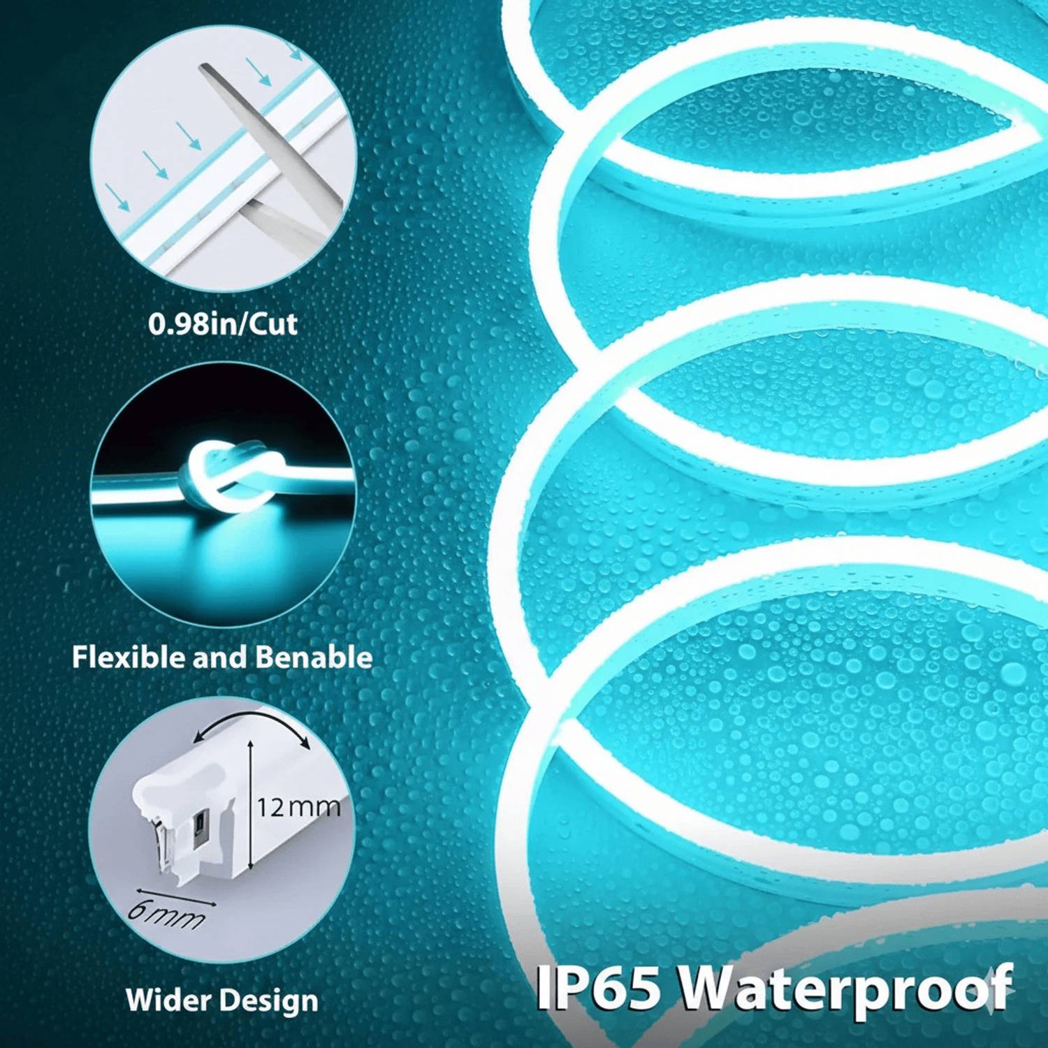 Plugit 599 LEDs 5m Blue Steady Strip Lights Pack of 1 - Image 4