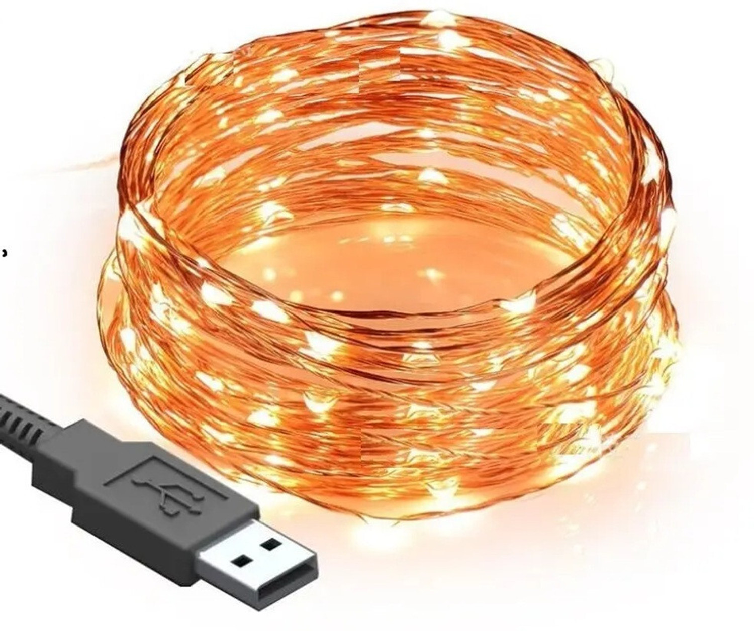 Image of diyadecor 100 LEDs 5 m Yellow Steady String Rice Lights