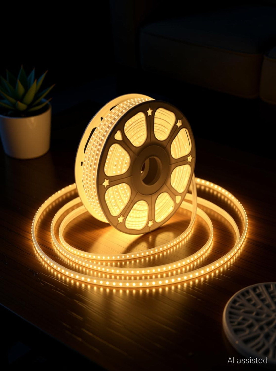 Image of RU Lights 600 LEDs 5 m Yellow Steady Strip Rice Lights
