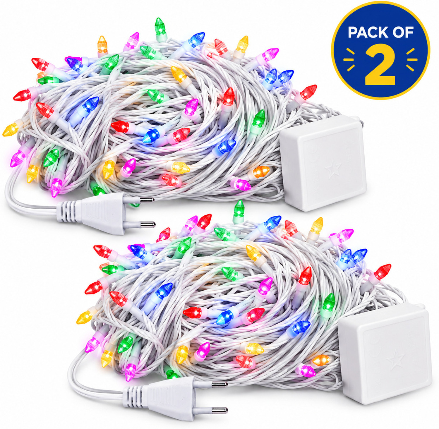 Image of diwalilights 220 LEDs 50 m Multicolor Color Changing, Flickering, Steady String Rice Lights