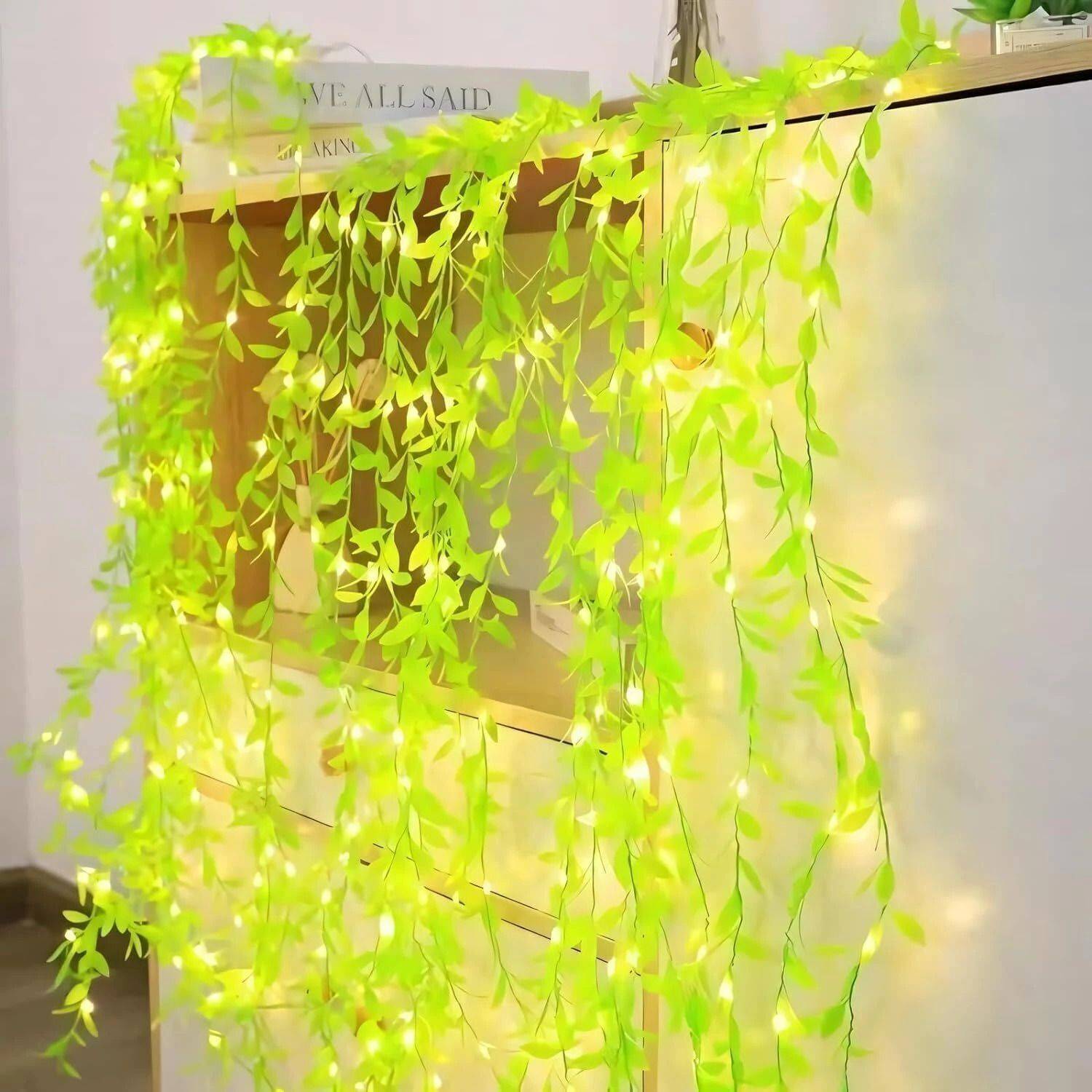 Artificial Grass Curtain LED String Light, 100 LEDs, 8 Modes, Rem