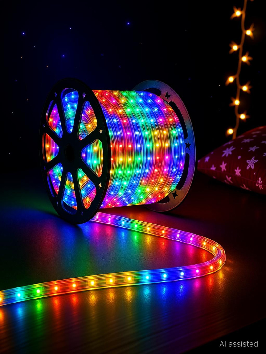 Image of Longitude 1200 LEDs 10 m Multicolor Steady Strip Rice Lights