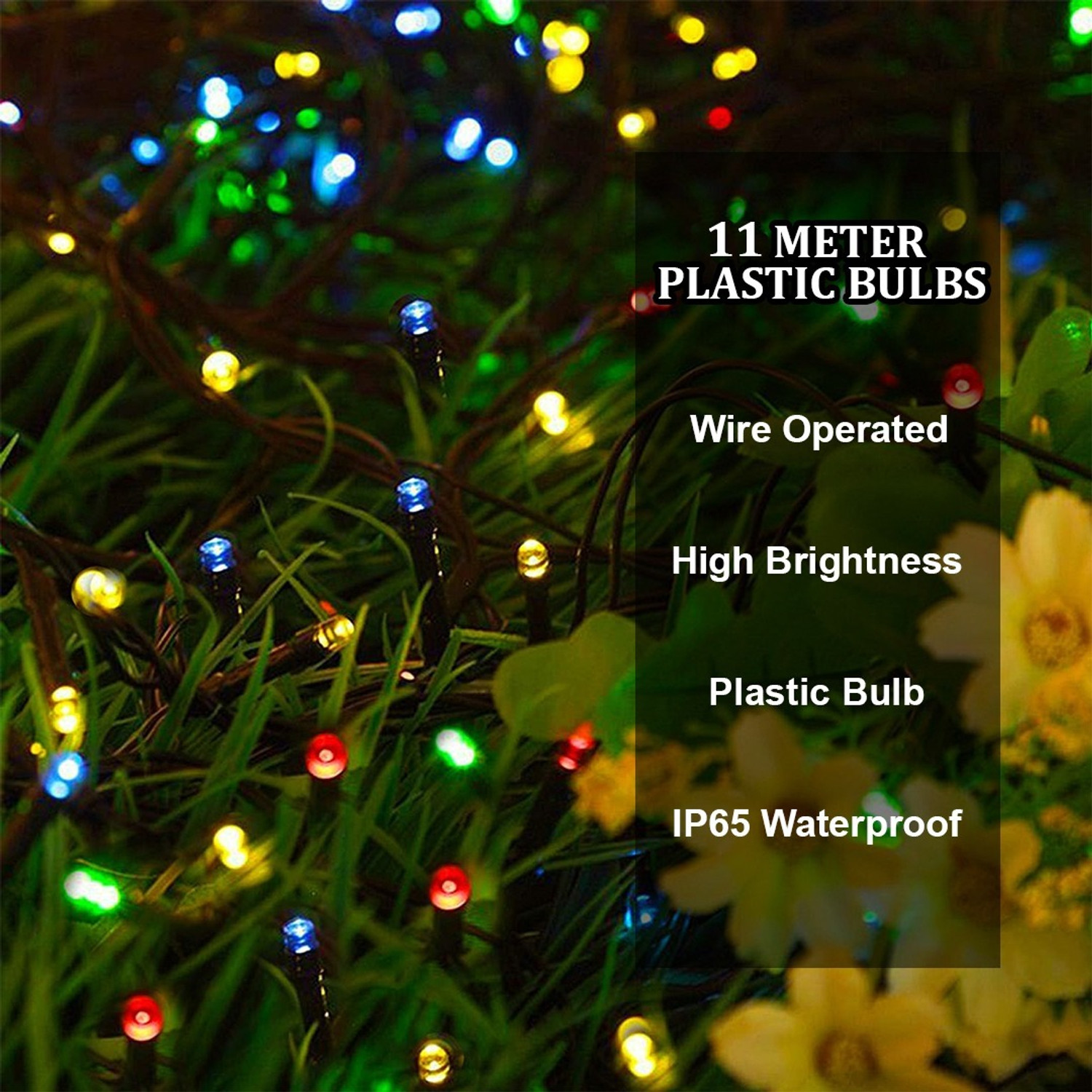 Image of FIZZYTECH 40 LEDs 11 m Multicolor Flickering String Rice Lights