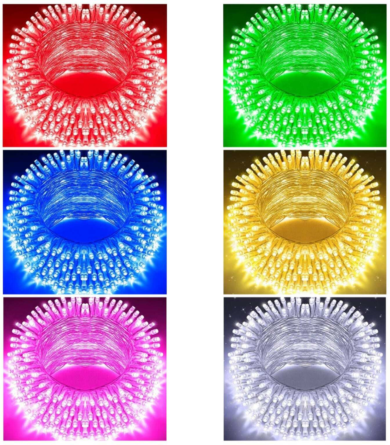 Image of AP Source 40 LEDs 11.5 m Red, Green, Blue, Yellow, Pink, White Steady Ball Rice Lights