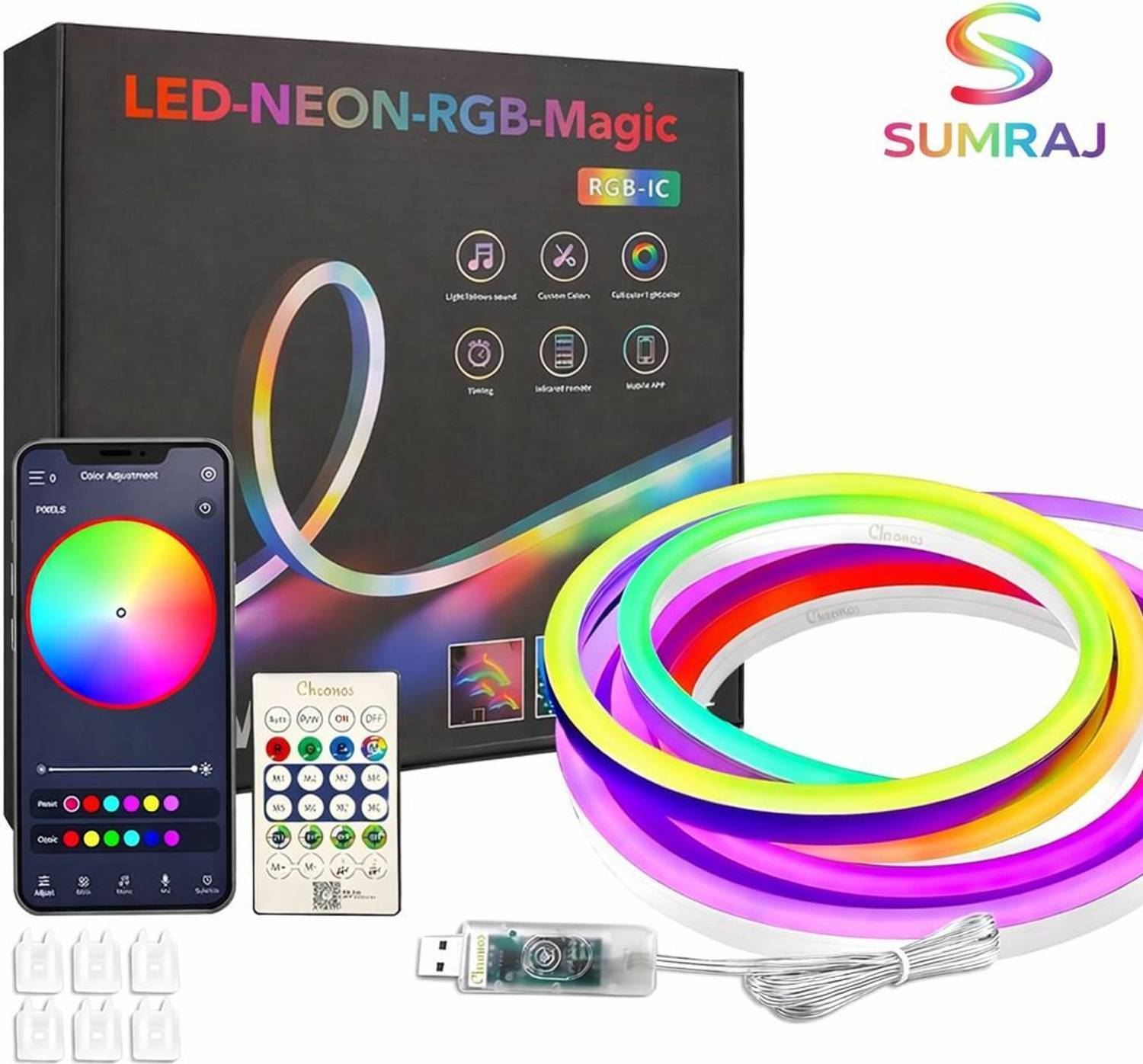 sumraj 5000 LEDs 5m Multicolor String Rice Lights
