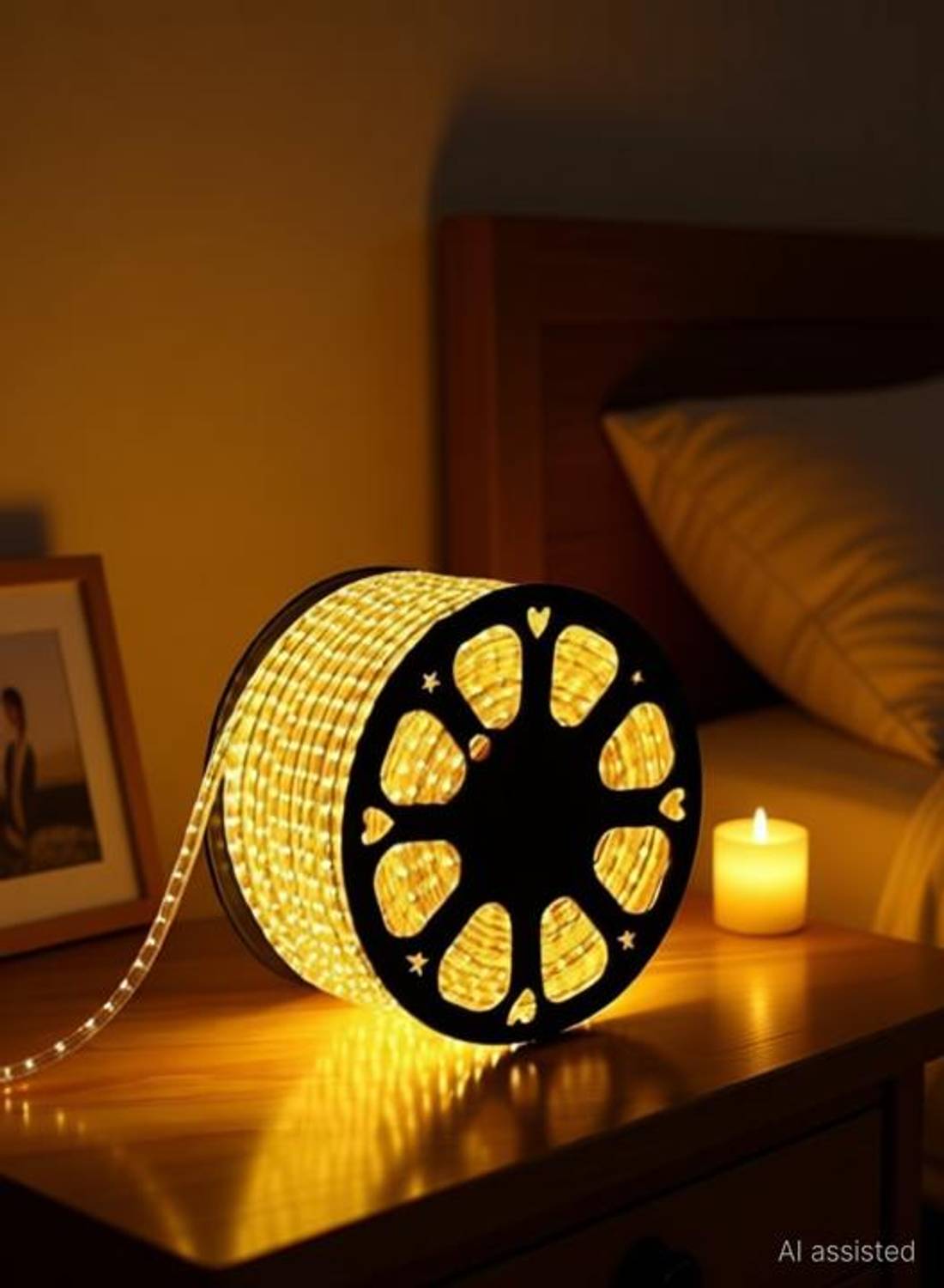 AI SMART 6001 LEDs 51 m Gold Steady Strip Rice Lights