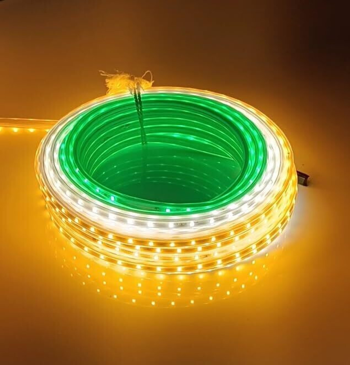 Image of Xydrozen 1800 LEDs 15 m Orange, White, Green Steady Strip Rice Lights