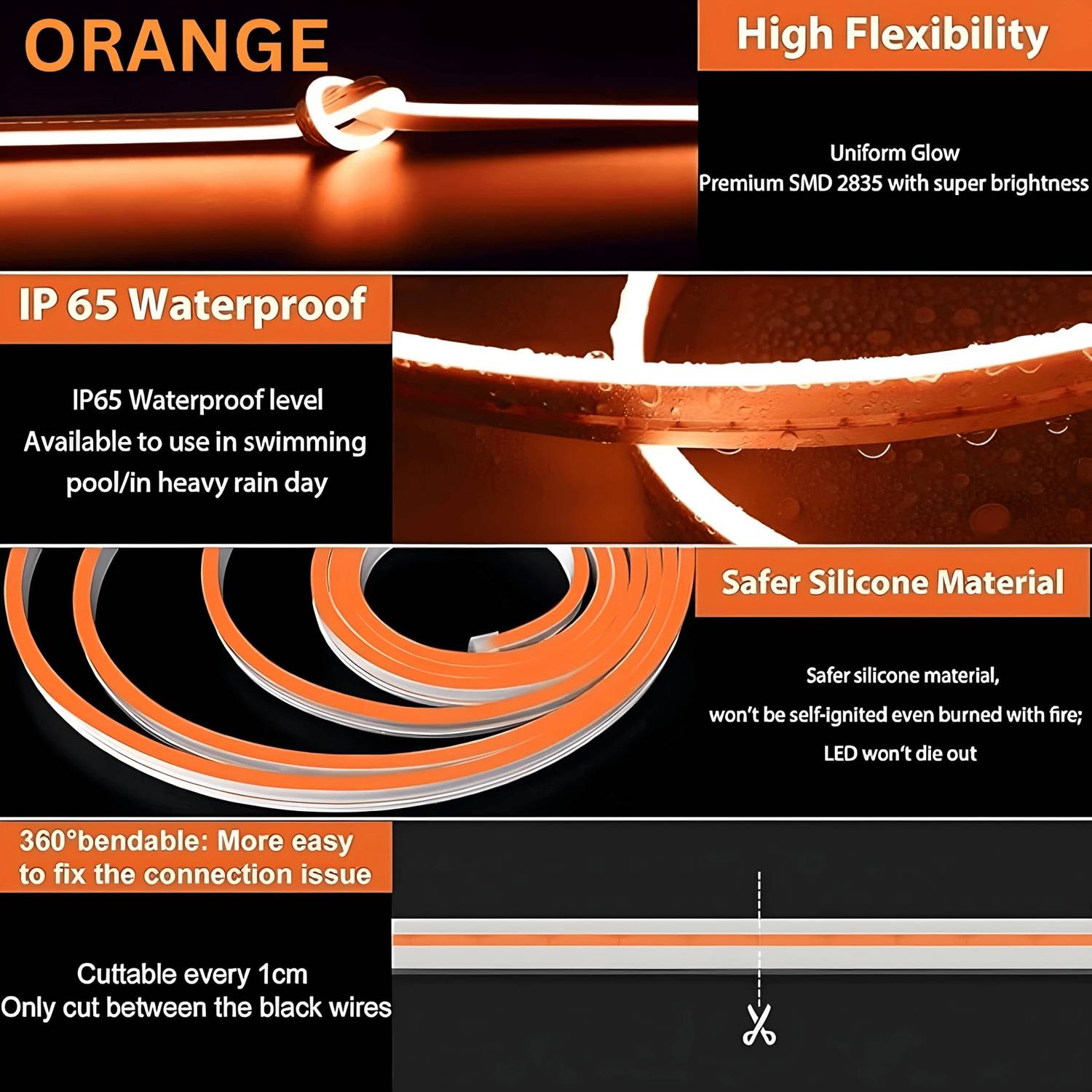 Plugit 599 LEDs 5m Orange Rice Lights Pack of 1 - Image 4