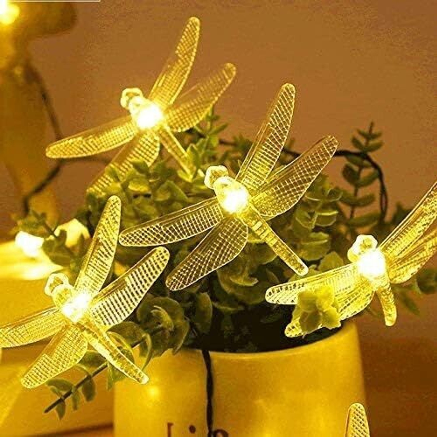 Image of Home Delight 14 LEDs 4 m Yellow Steady Wasp Rice Lights