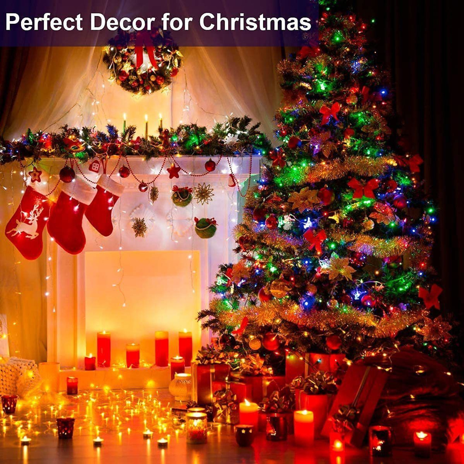 Image of Nirvair 36 LEDs 10.01 m Multicolor Color Changing Water Drop Rice Lights