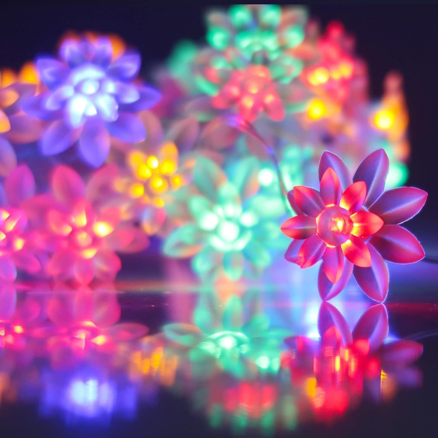Image of CYMNIX 16 LEDs 3 m Multicolor Steady Flower Rice Lights