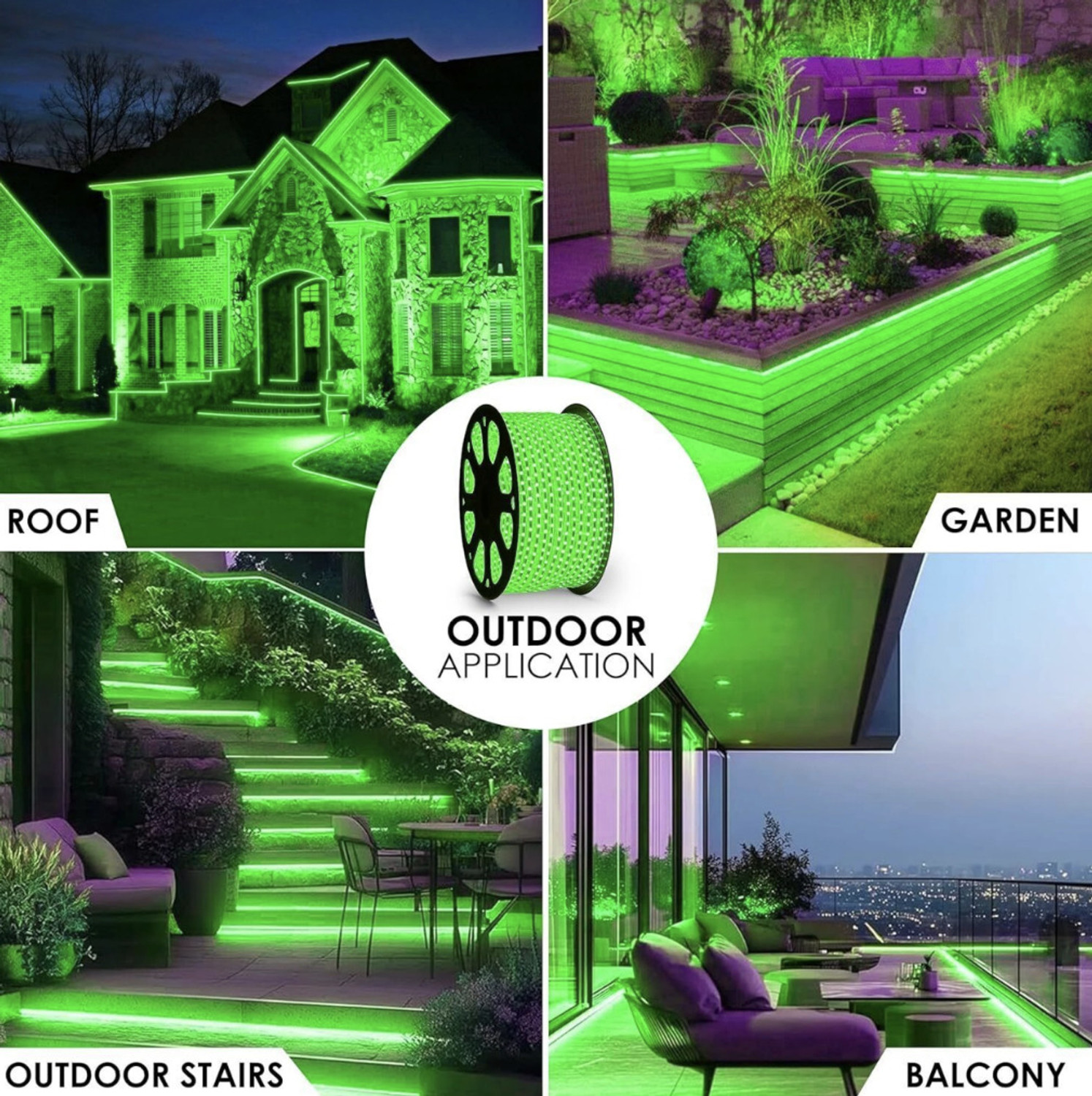 Image of Peafowl Wholesale 1200 LEDs 10 m Green Steady Strip Rice Lights (Pack of 1)