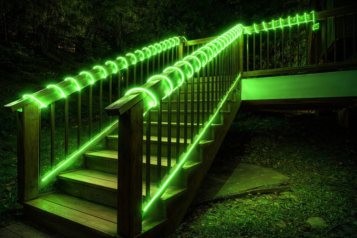 Image of spark world 1200 LEDs 3 m Green Steady Strip Rice Lights