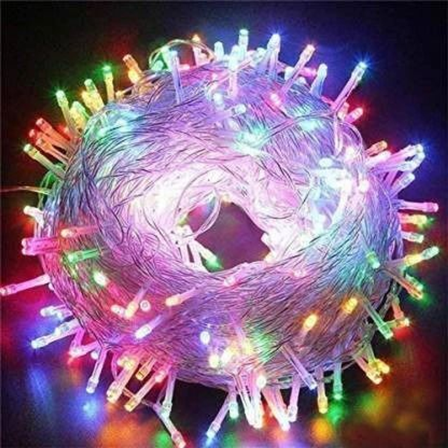 Image of CONNI 110 LEDs 25.4 m Multicolor Color Changing, Steady, Flickering Ball Rice Lights (Pack of 1)