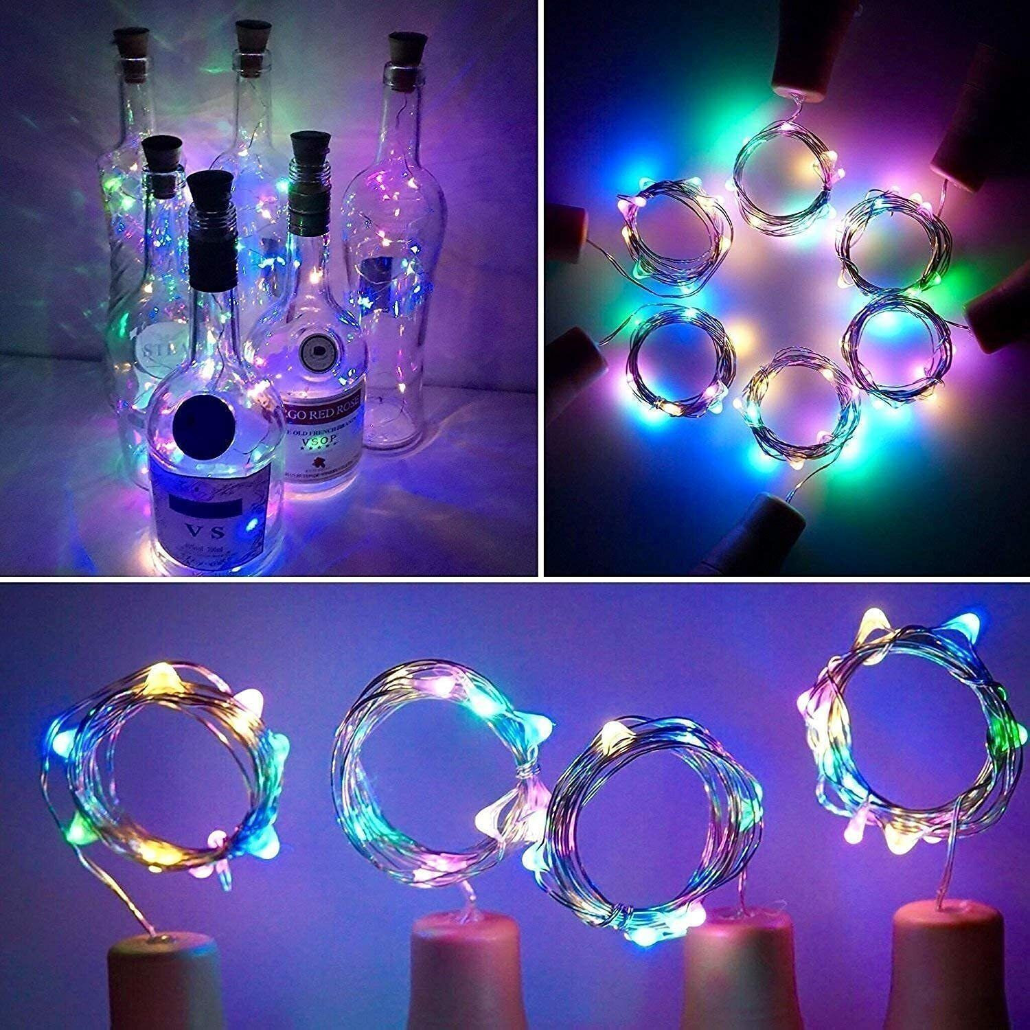 Image of sidhguru 20 LEDs 2 m Multicolor Flickering String Rice Lights