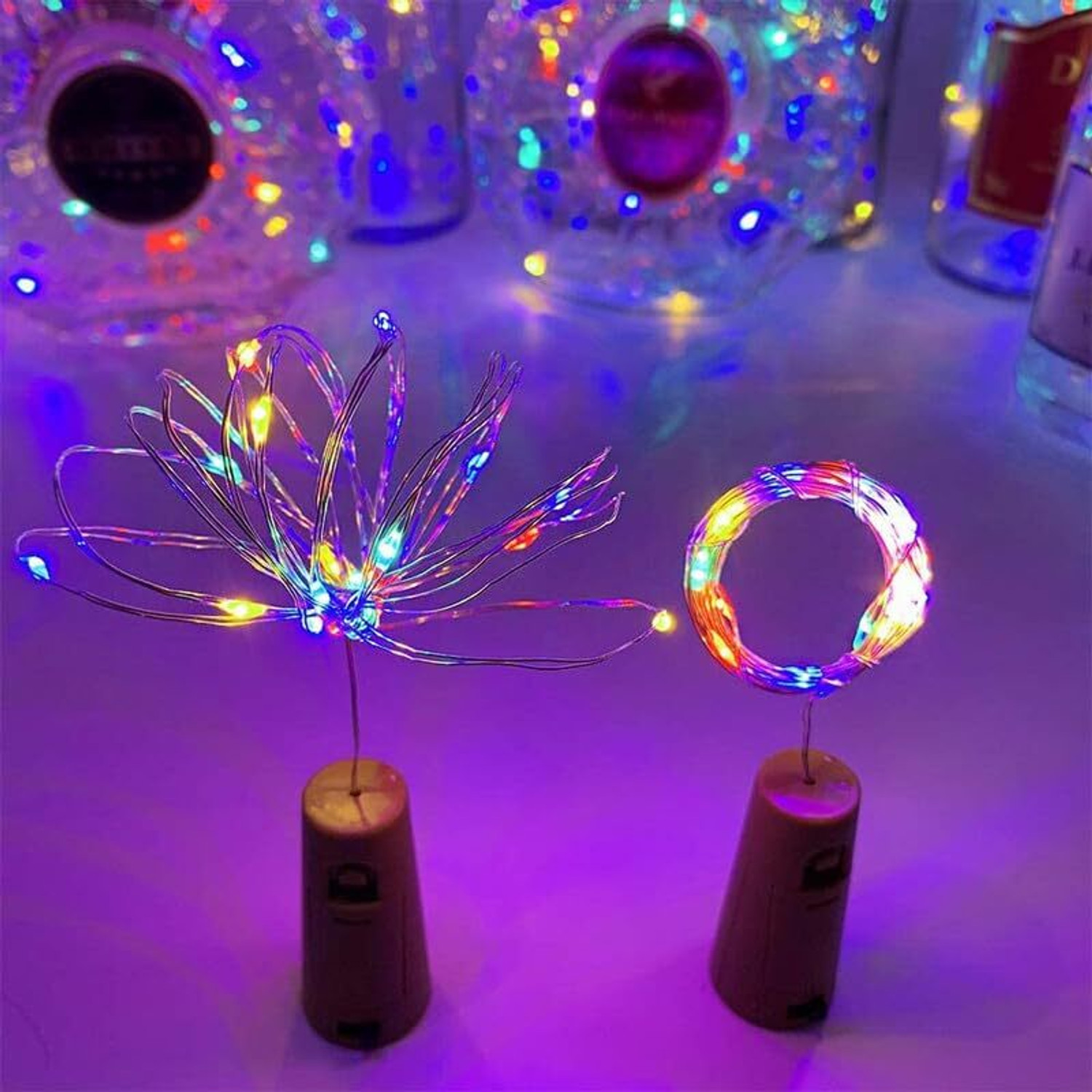 Image of sidhguru 20 LEDs 2 m Multicolor Flickering String Rice Lights