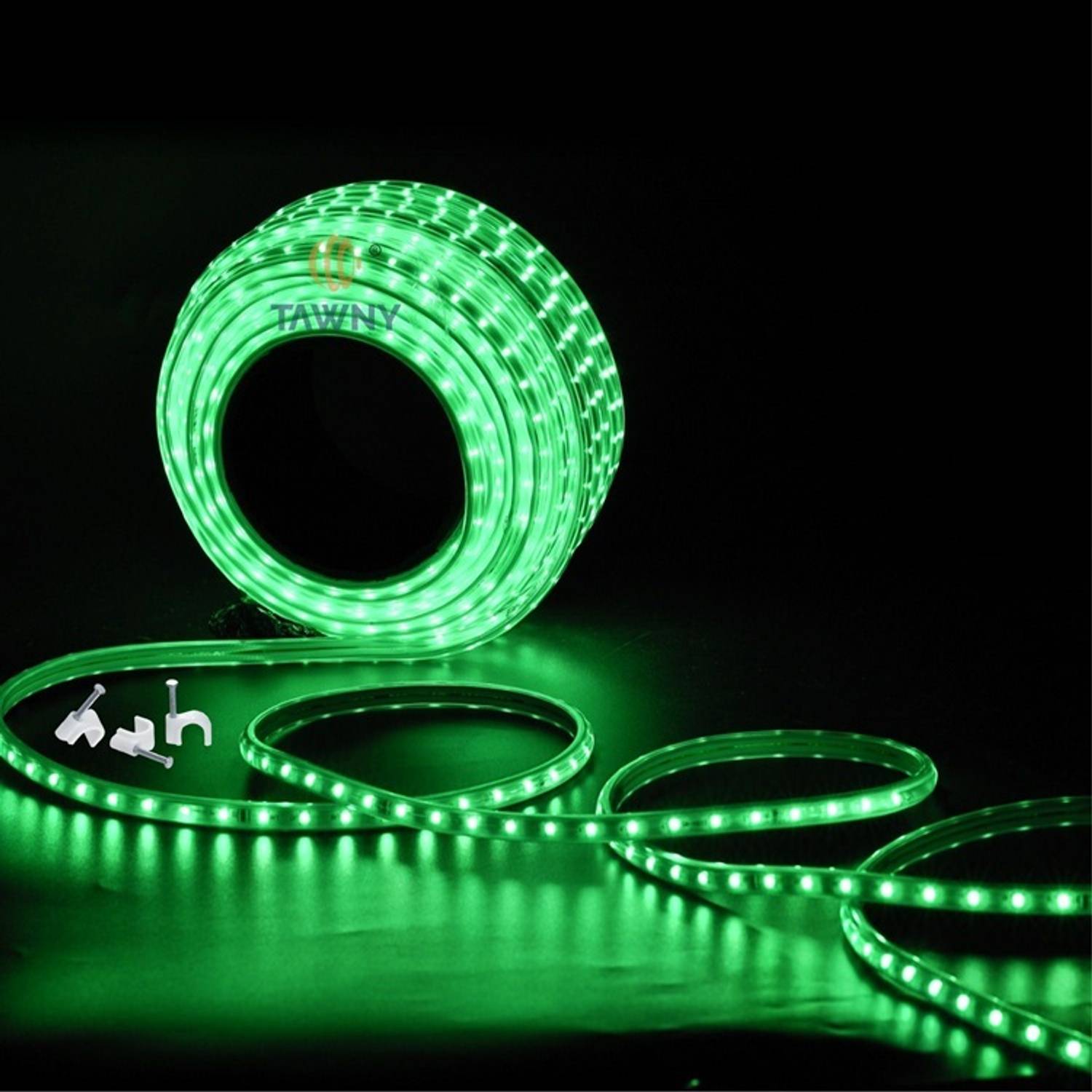 Tawny 720 LEDs 10 m Green Steady Strip Rice Lights