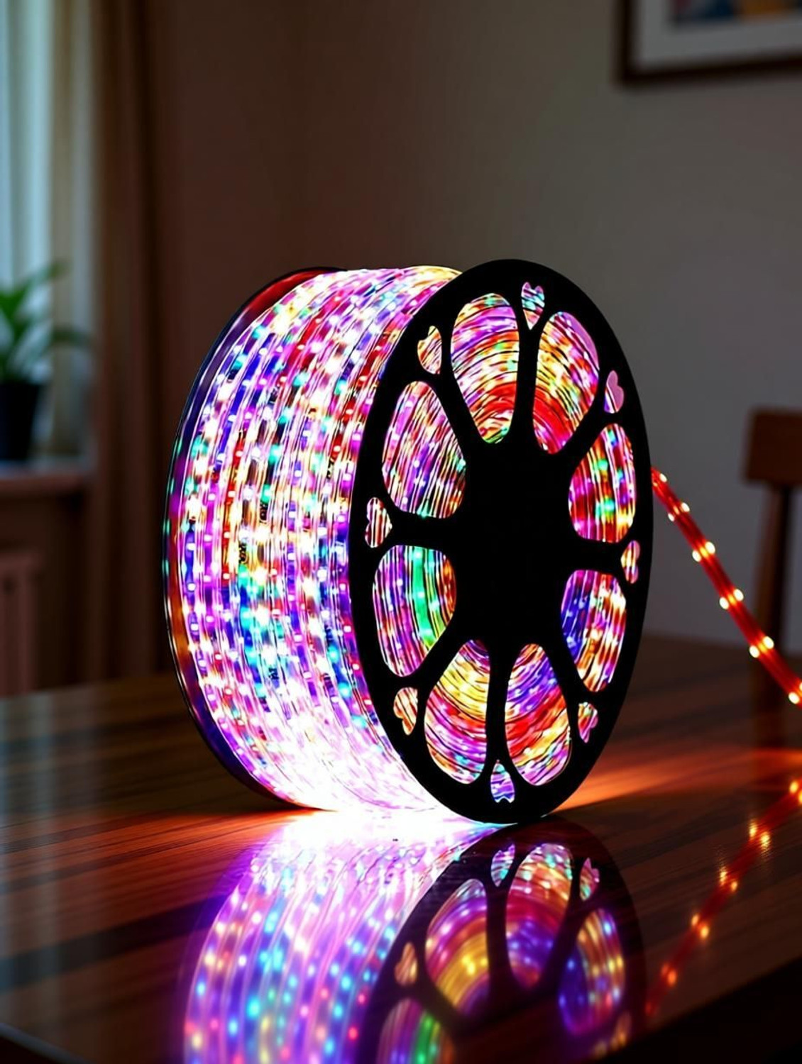 Image of SAVALIYA TECHNOLOGY 400 LEDs 5 m Multicolor Steady Strip Rice Lights (Pack of 1)