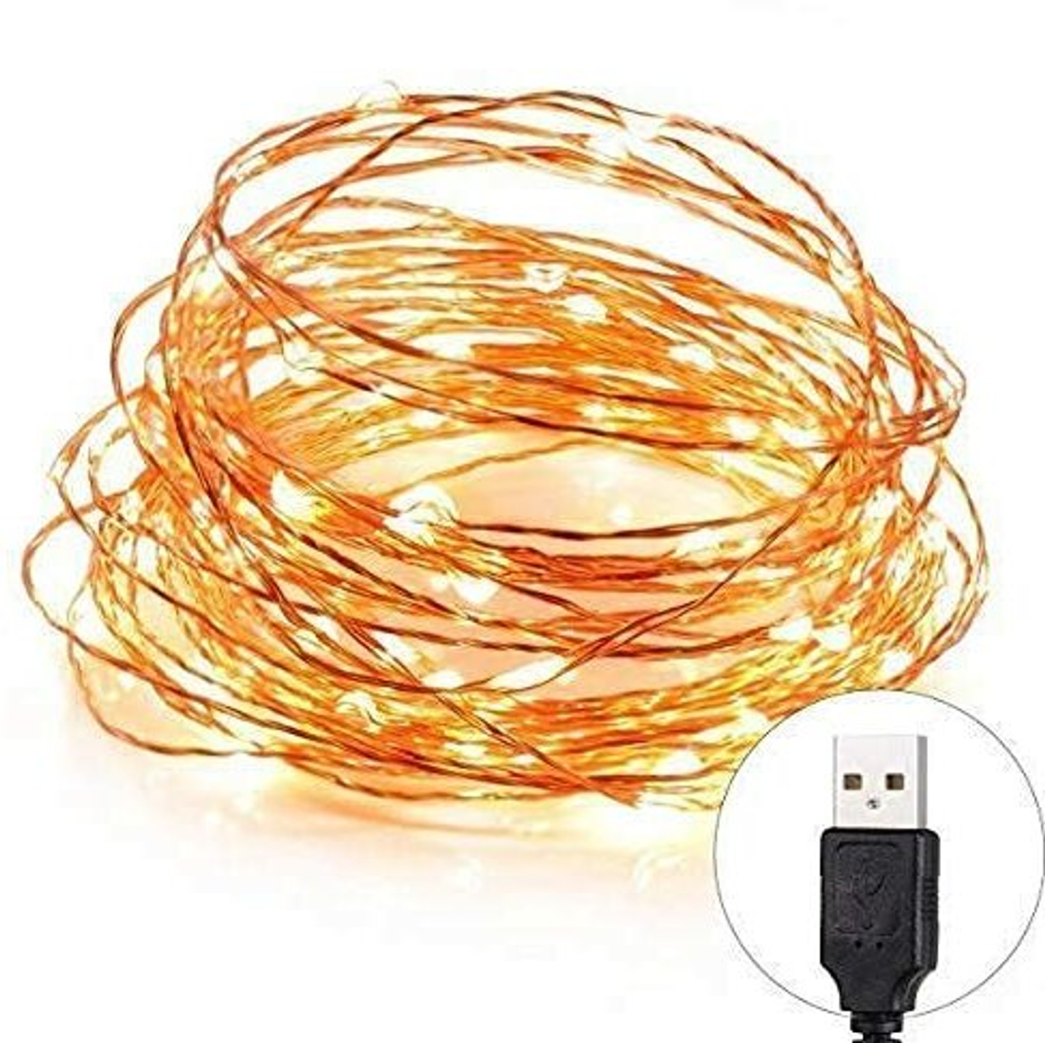 Image of Flipkart SmartBuy 50 LEDs 5 m Yellow Steady String Rice Lights
