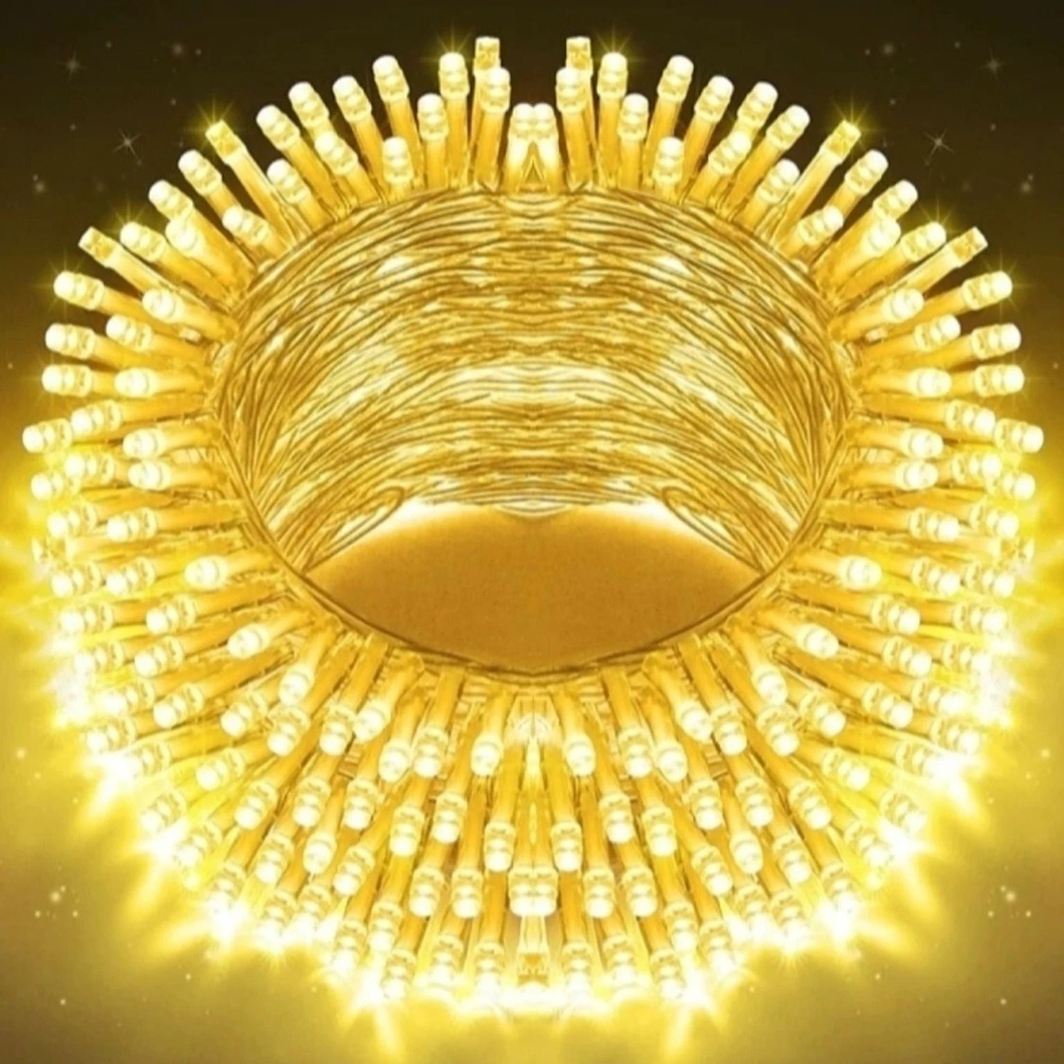 Image of Woven 56 LEDs 20 m Yellow Steady Bulb Rice Lights