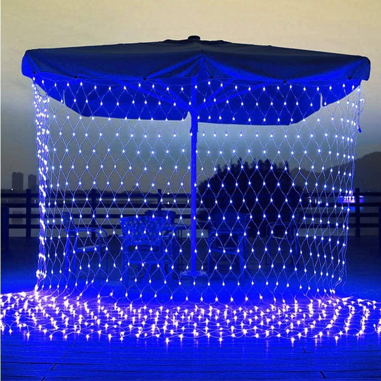 alila 300 LEDs 3 m Multicolor Steady, Flickering Net/Mesh Rice Lights