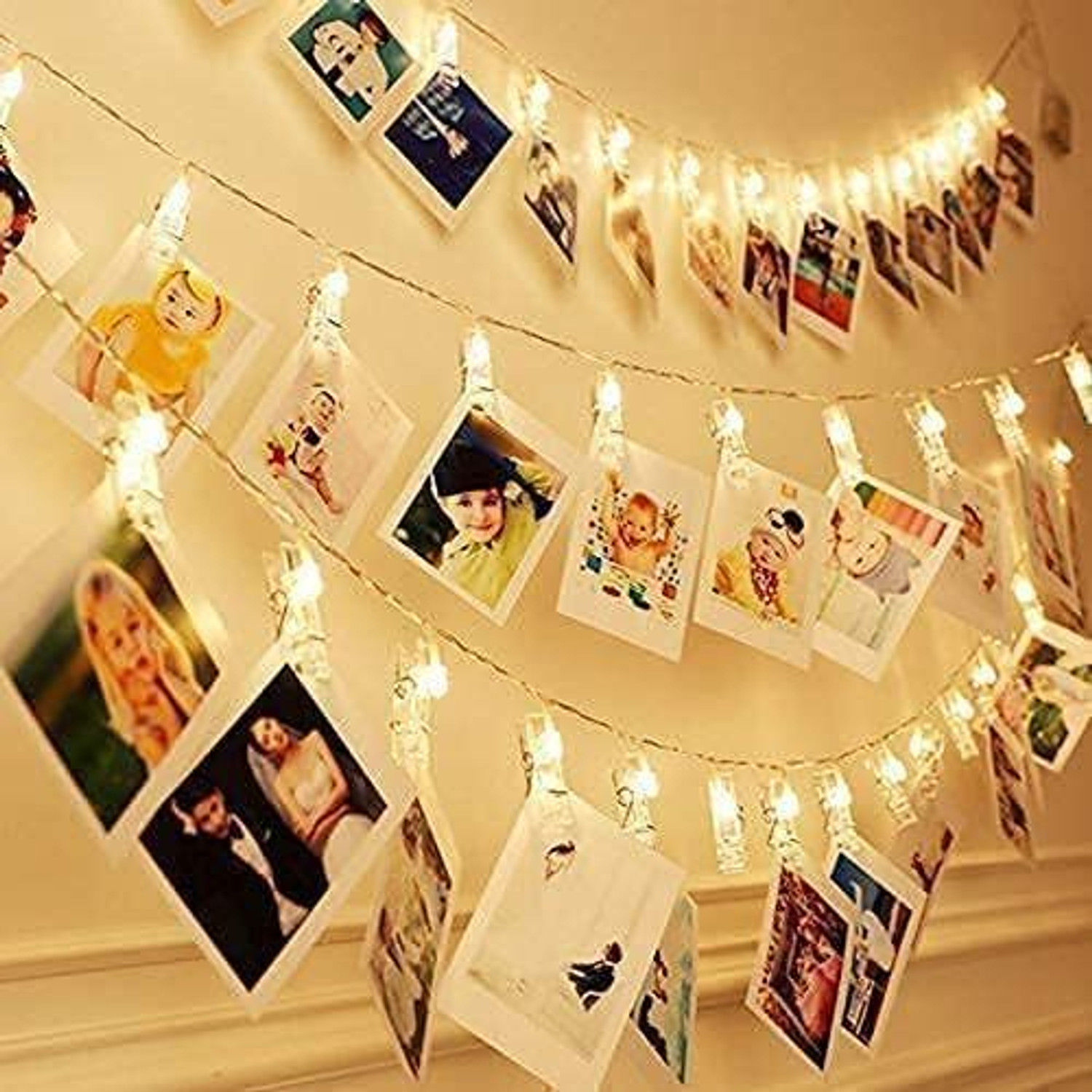 Image of One94Store 14 LEDs 3 m Yellow Steady Clip Rice Lights