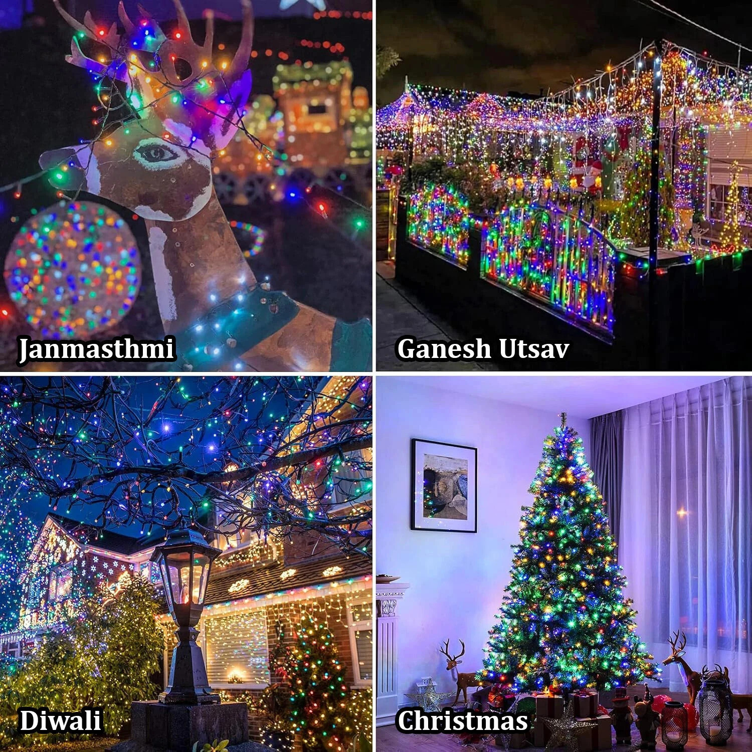 Image of FIZZYTECH 40 LEDs 11 m Multicolor Color Changing String Rice Lights