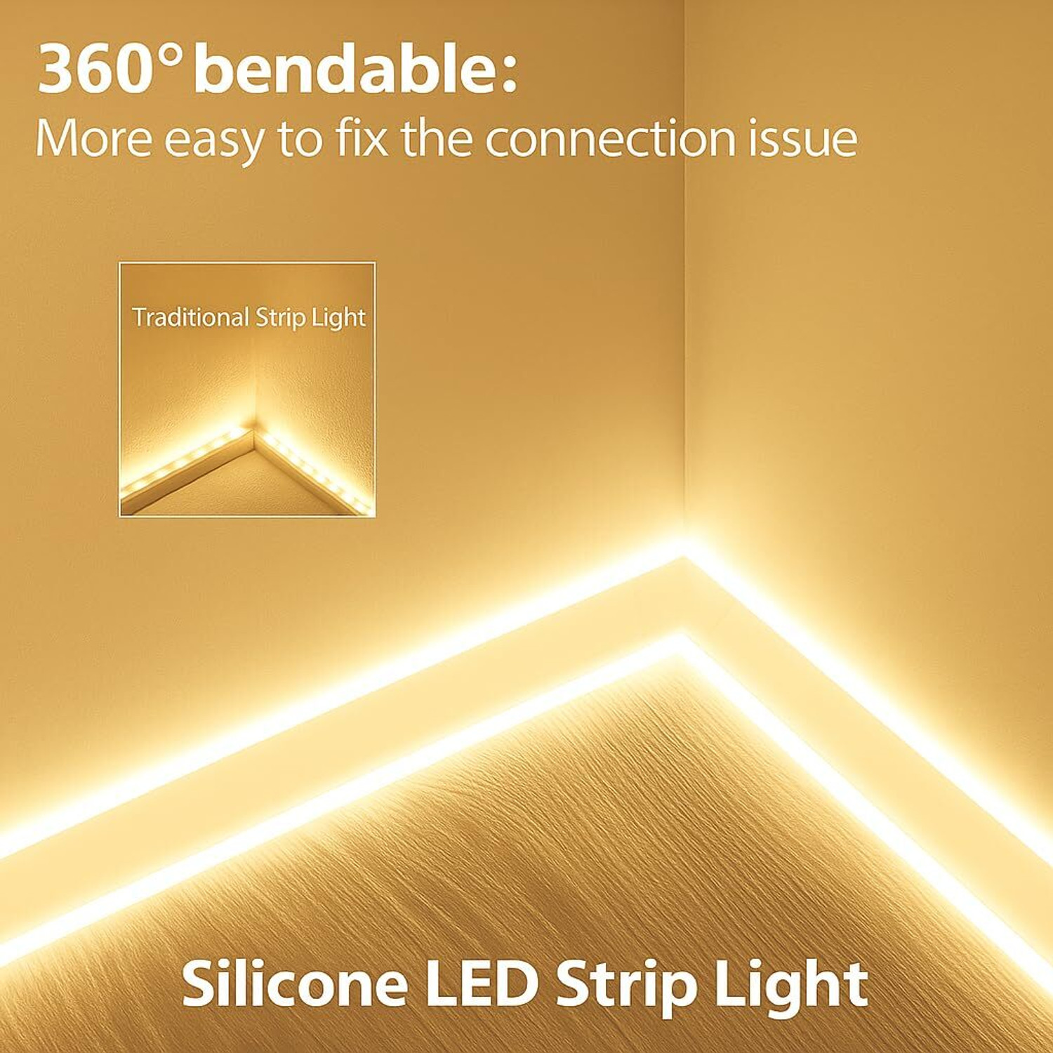Image of sumraj 599 LEDs 5 m Brown, White Steady Strip Rice Lights