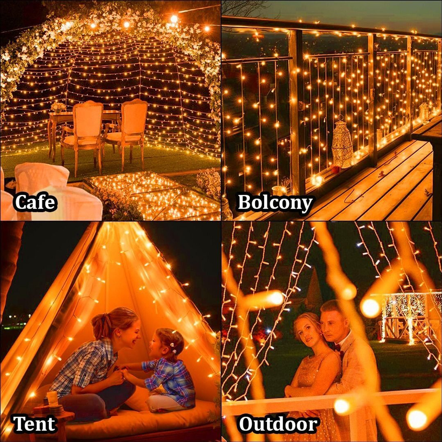 Image of FIZZYTECH 60 LEDs 20 m Orange Steady String Rice Lights
