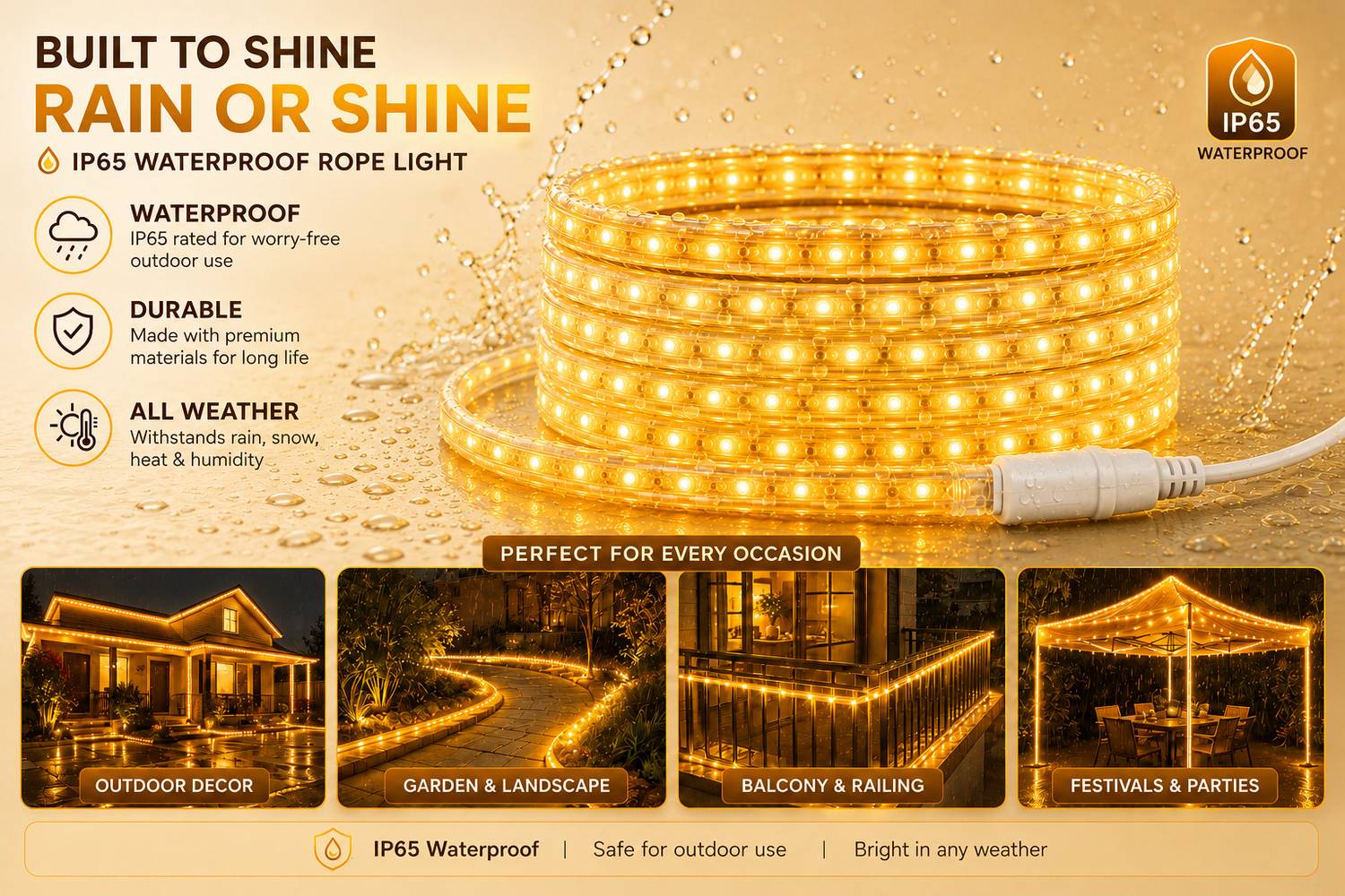 Refulgix 1200 LEDs 10m Yellow Rice Lights - Image 3