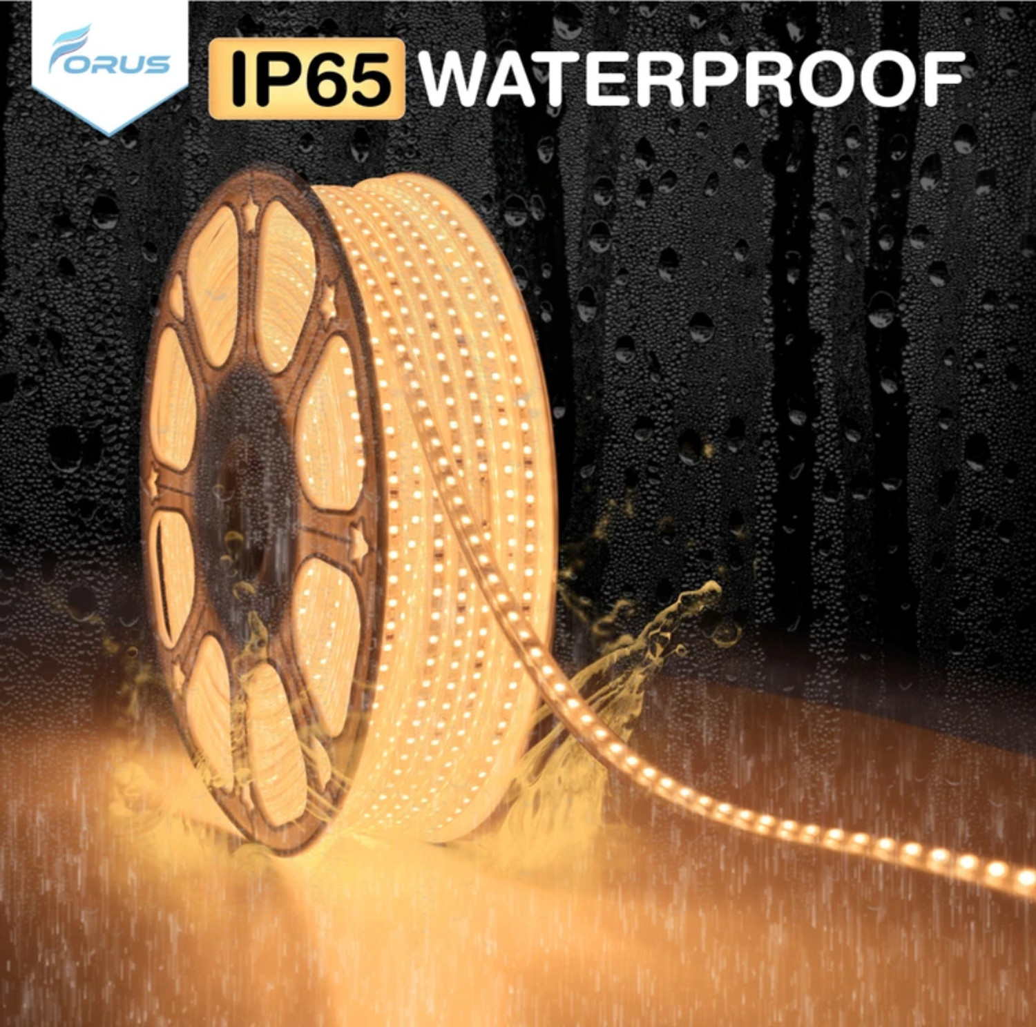 Image of RU Lights 1200 LEDs 10 m Yellow Steady Strip Rice Lights
