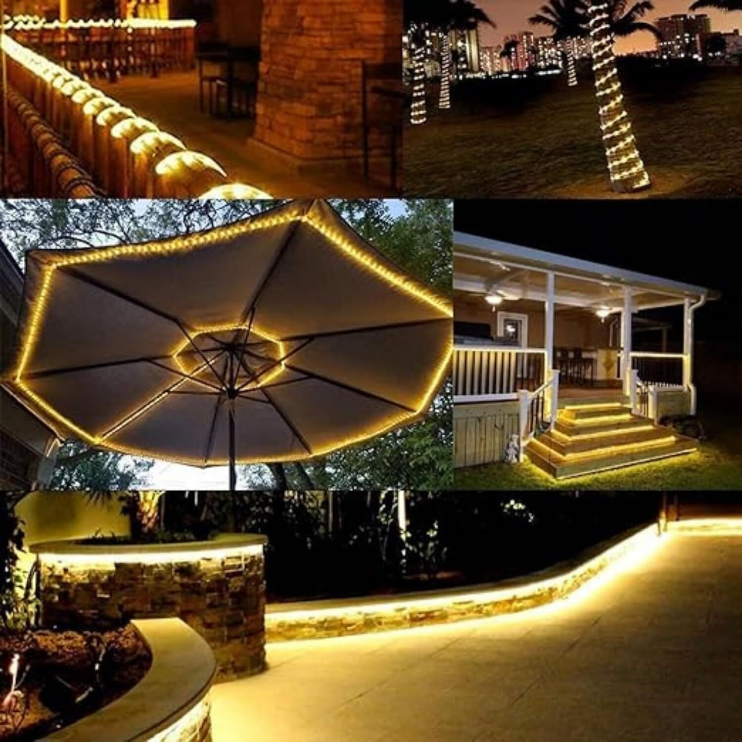 Image of Errol 960 LEDs 8 m Yellow Steady Strip Rice Lights