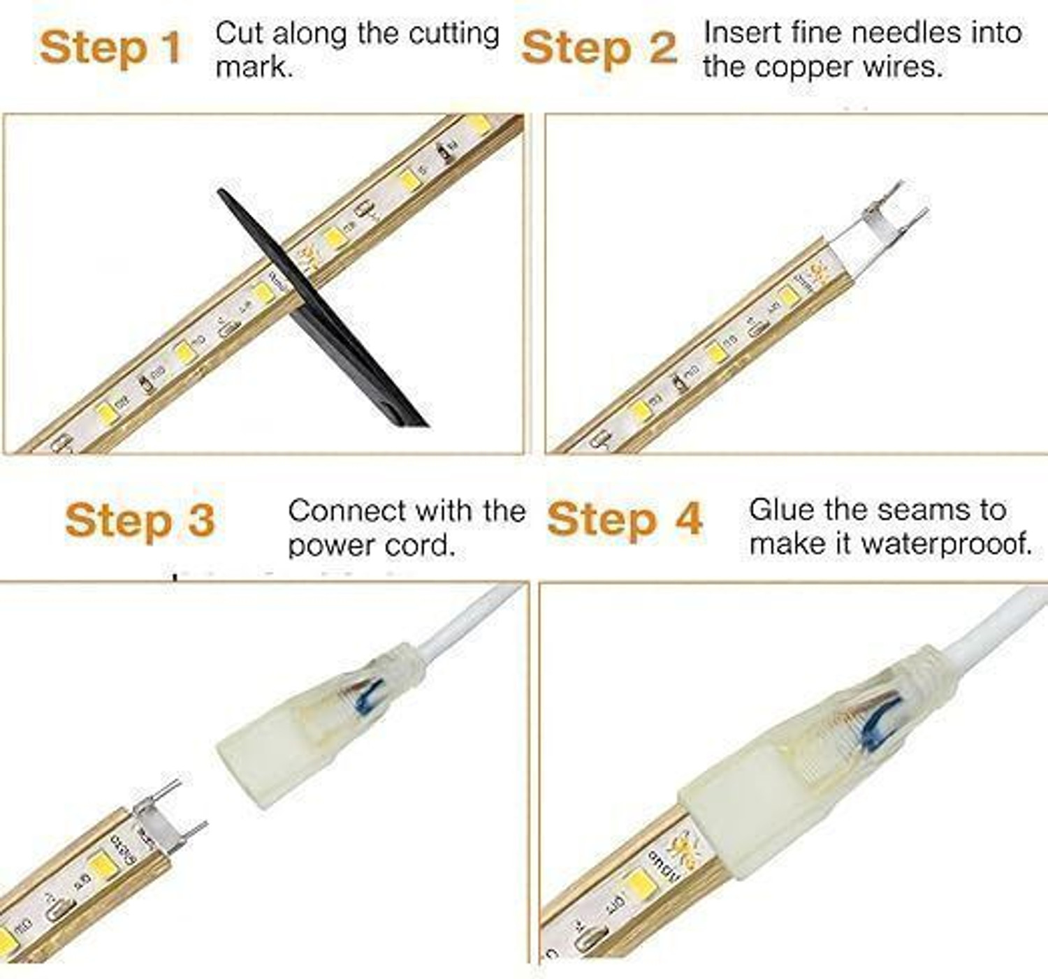 Image of Refulgix 1200 LEDs 10 m Yellow Steady Strip Rice Lights