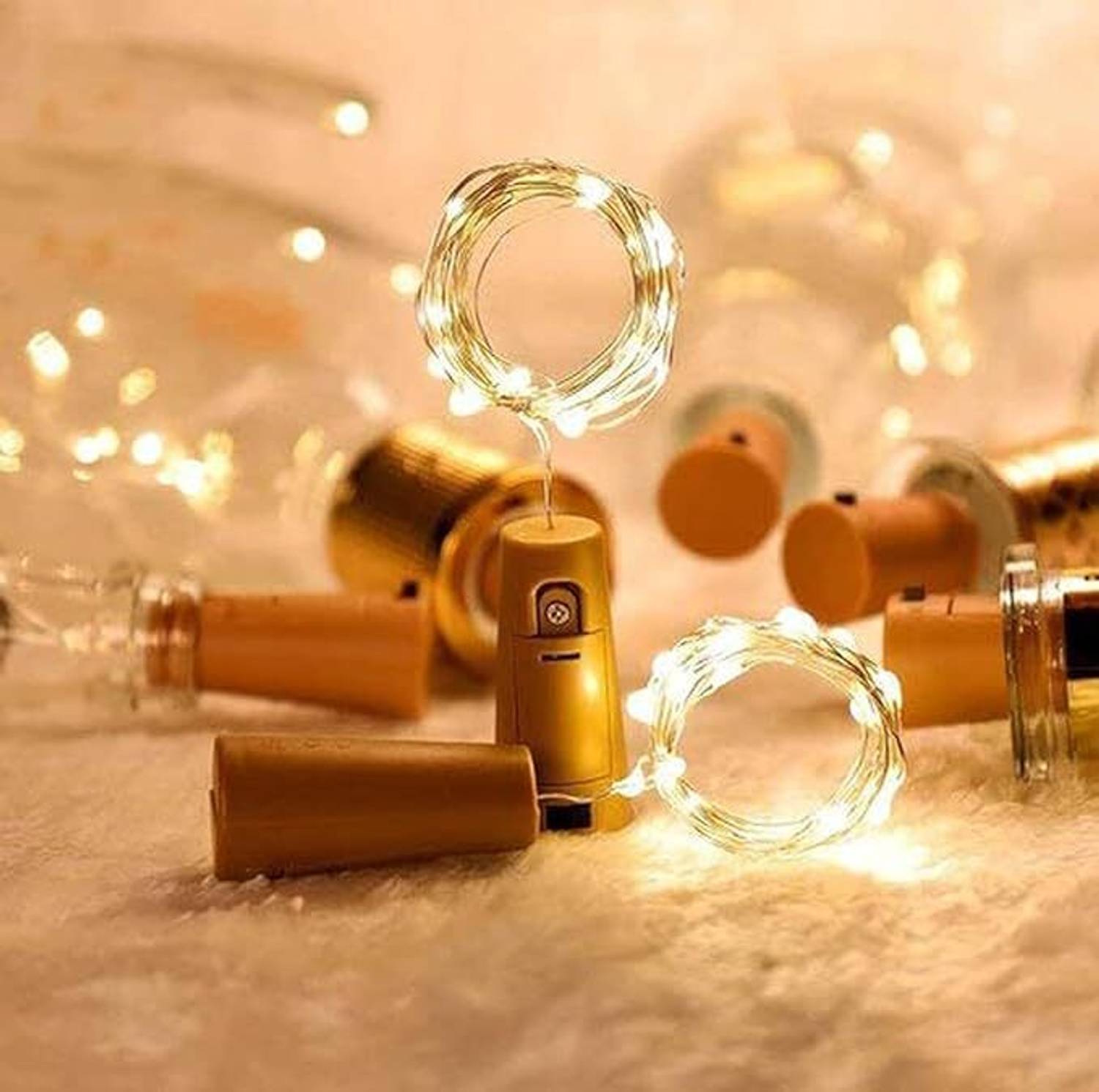 ROYAL TRANDZ Wine Bottle Cork Lights Copper Wire String 20 LED Li