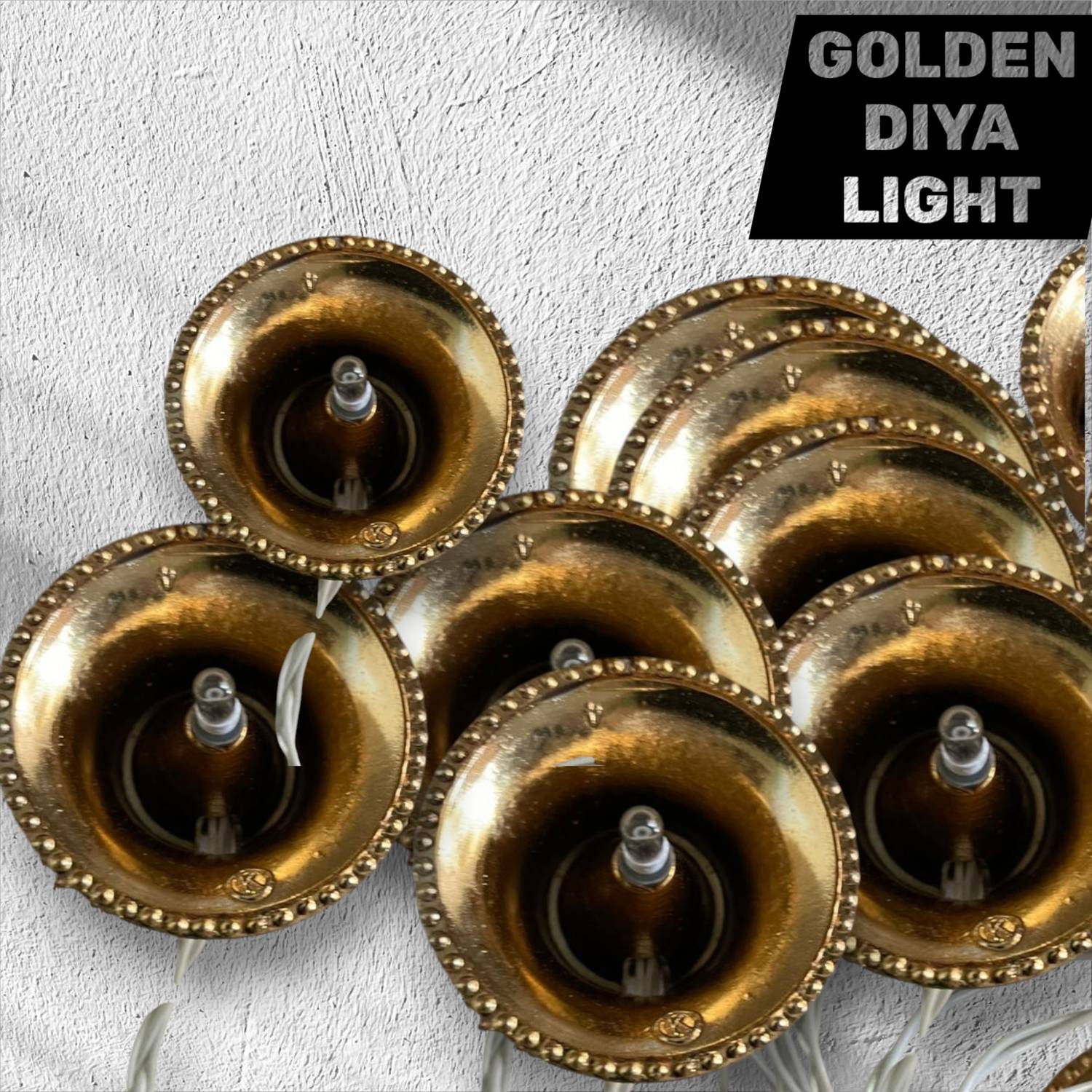 ACCESSORIZEMEII 20 LEDs 3 m Gold Steady String Rice Lights