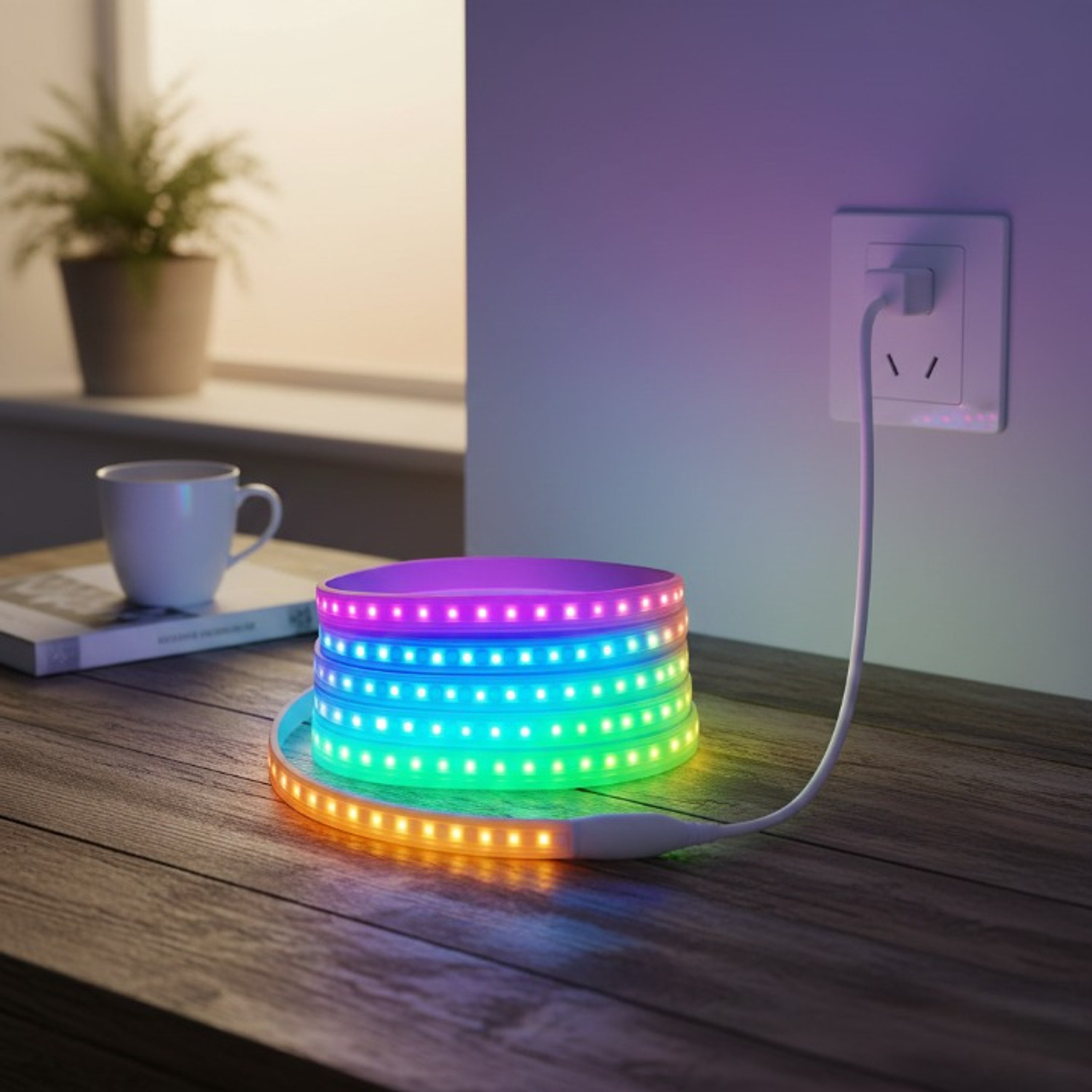 Image of Errol 240 LEDs 2 m Multicolor Steady Strip Rice Lights