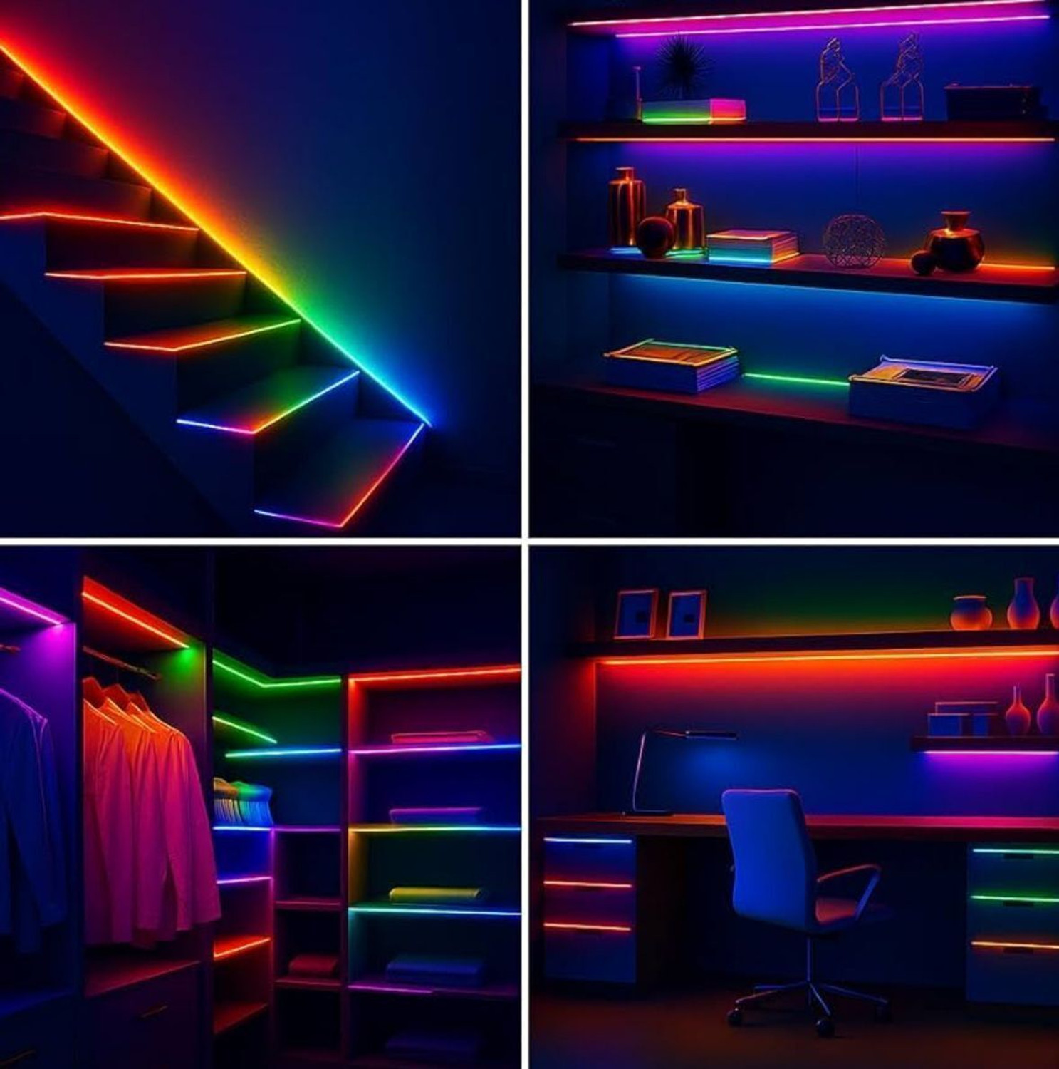 Image of sumraj 12 LEDs 5 m Multicolor Flickering, Color Changing Strip Rice Lights