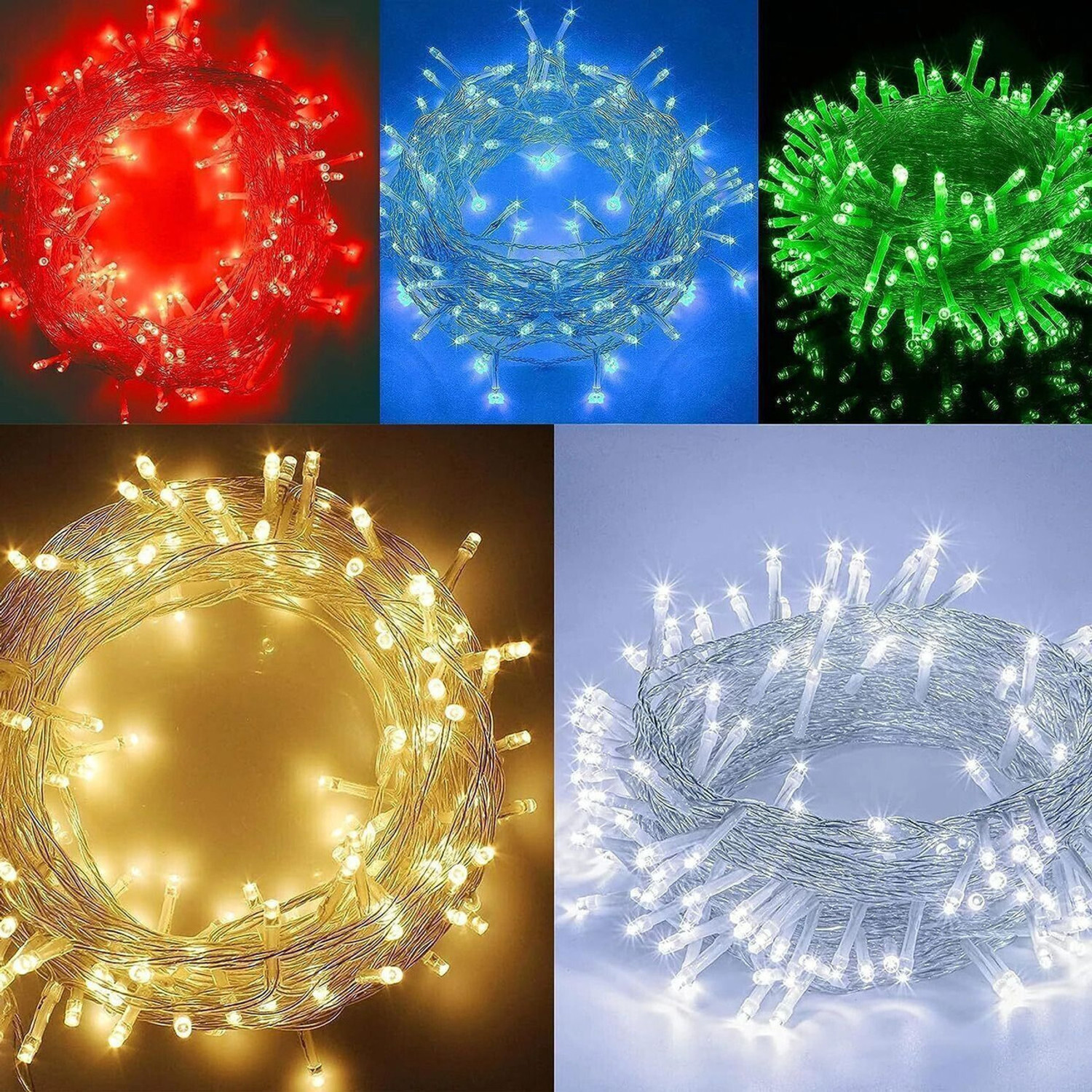 Image of MPROW 40 LEDs 11 m Multicolor Steady Bulb Rice Lights
