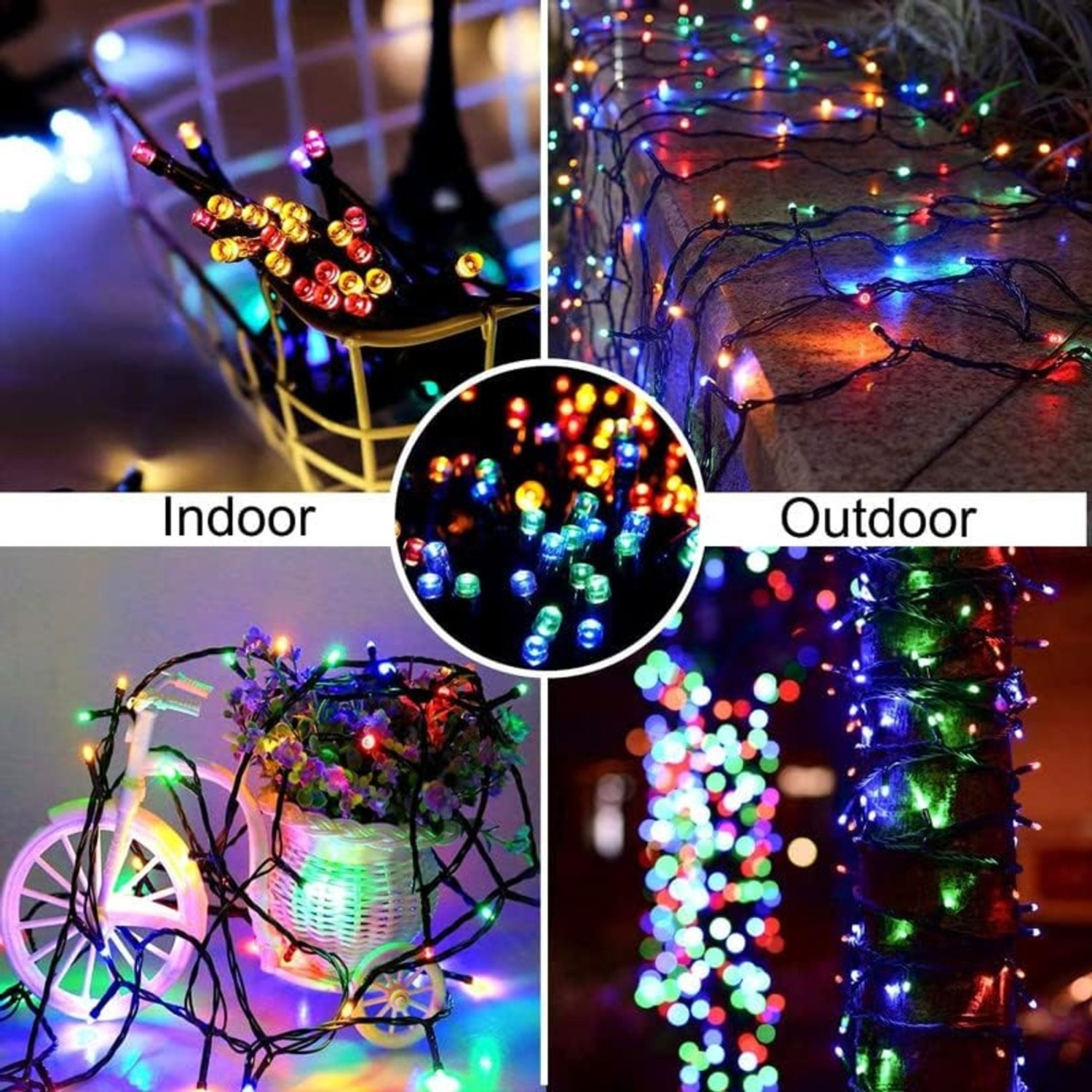 Image of Desidiya 42 LEDs 12 m Multicolor Flickering String Rice Lights