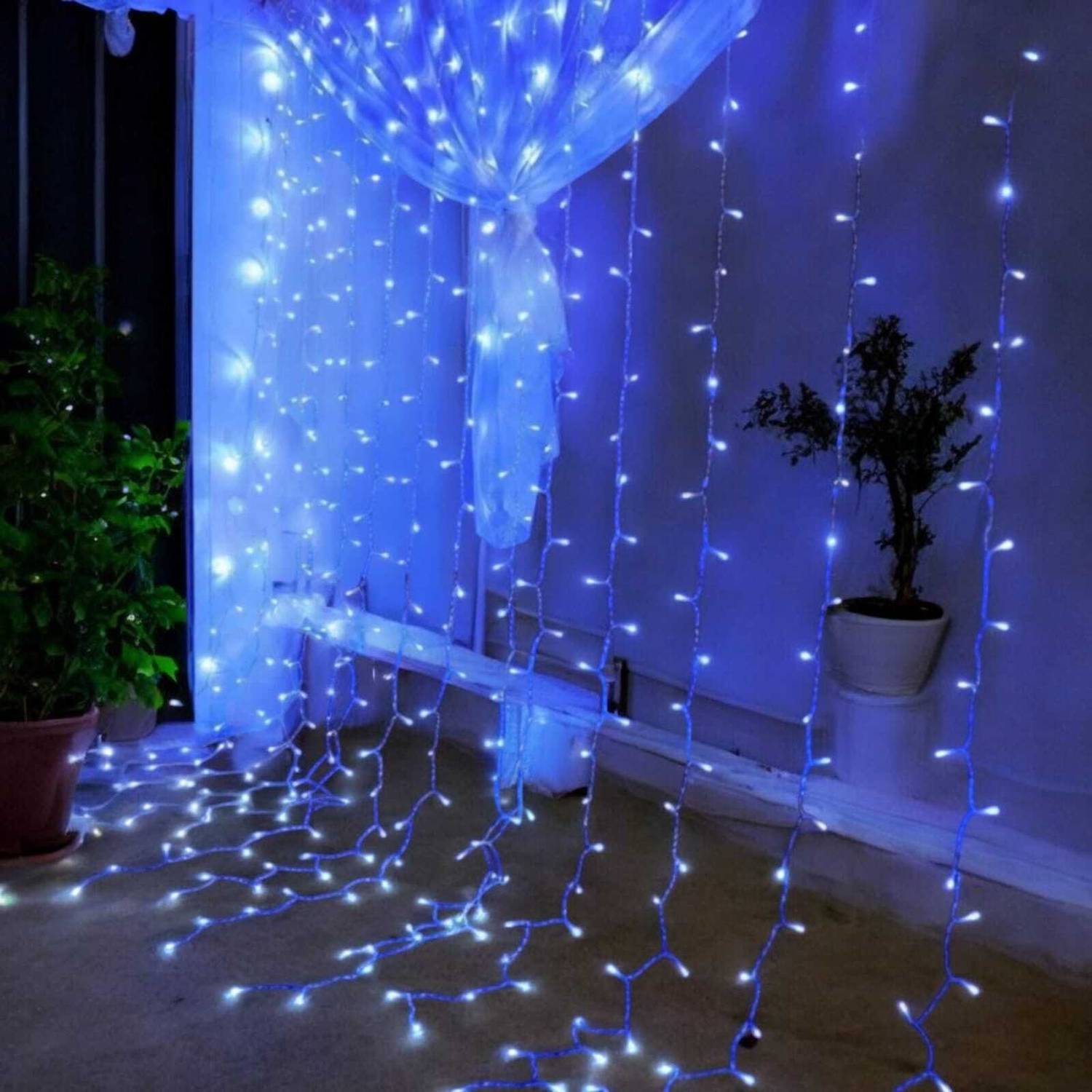 CANDLE 40 LEDs 11 m Blue Steady String Rice Lights